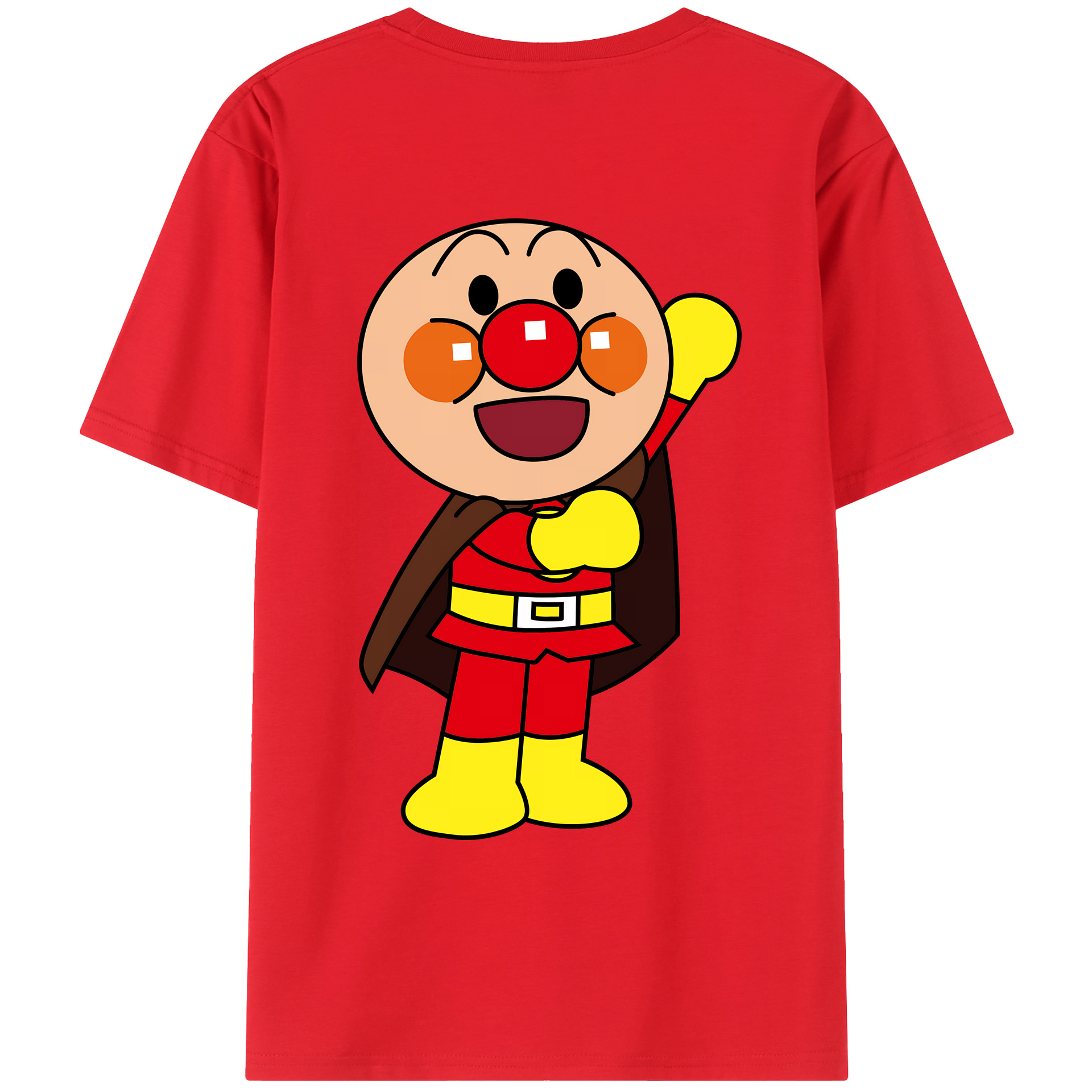 （画像用） アンパンマン Anpanman 綿100％ メンズ半袖Tシャツ（バックプリント） 通気性