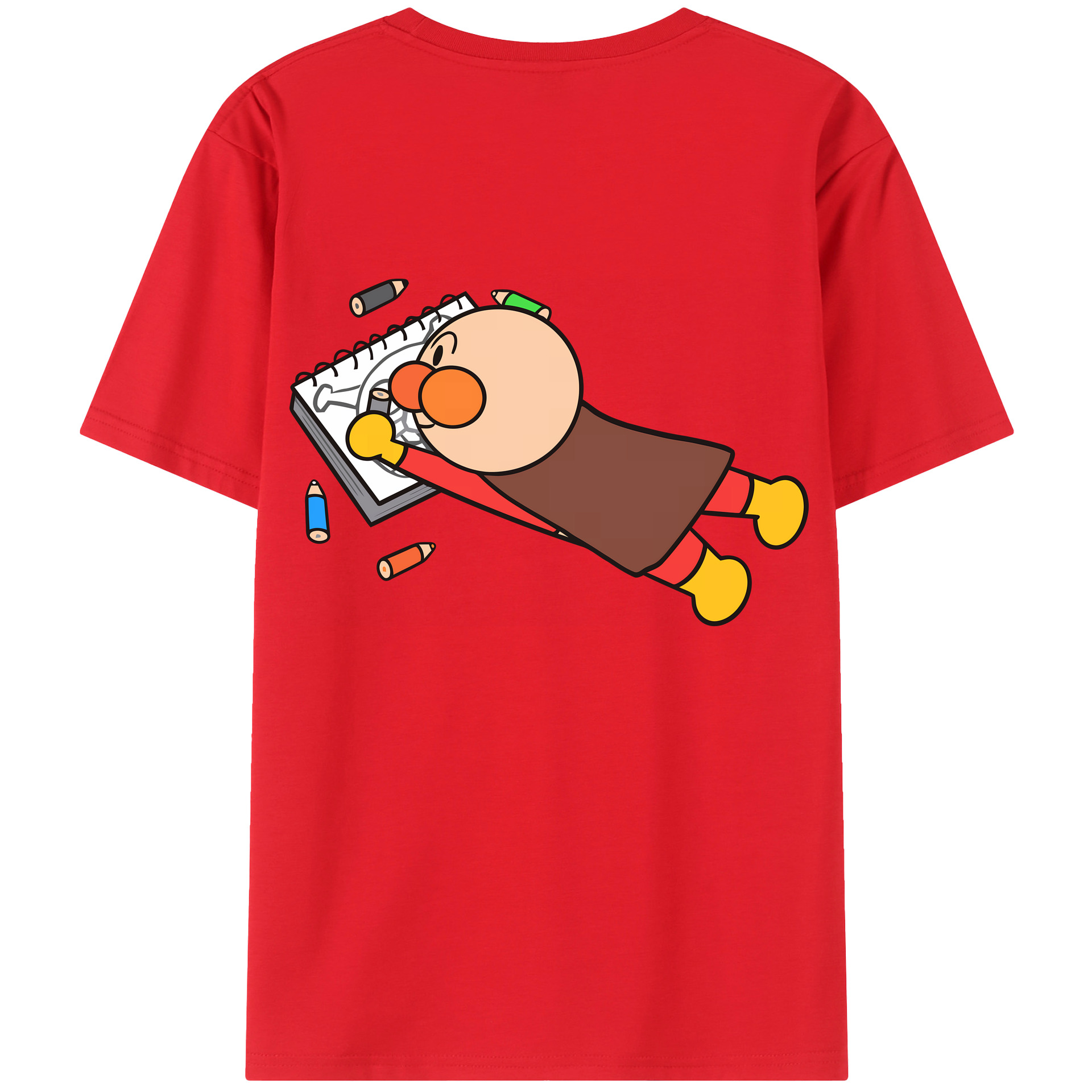 （画像用） アンパンマン Anpanman 綿100％ メンズ半袖Tシャツ（バックプリント） 通気性