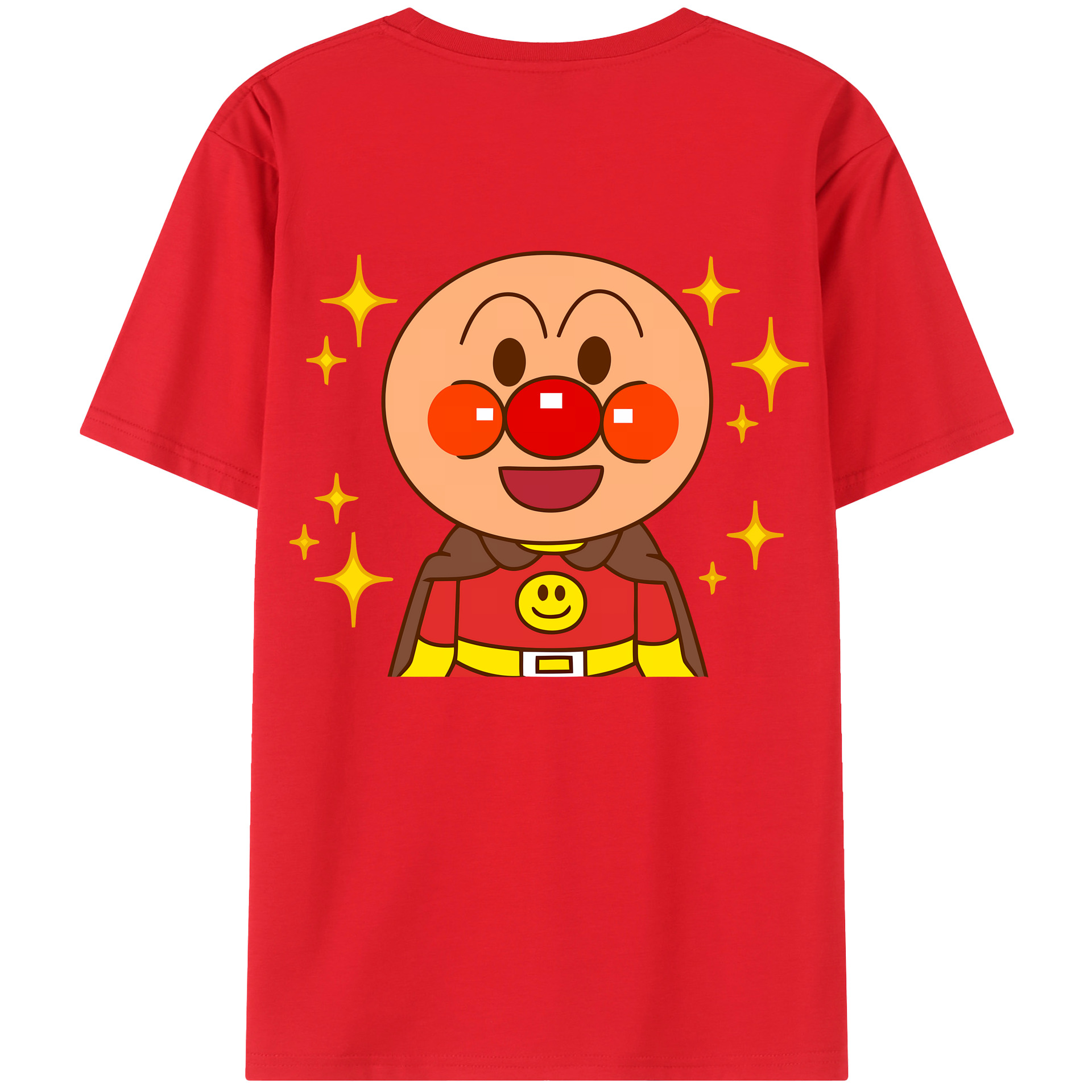 （画像用） アンパンマン Anpanman 綿100％ メンズ半袖Tシャツ（バックプリント） 通気性