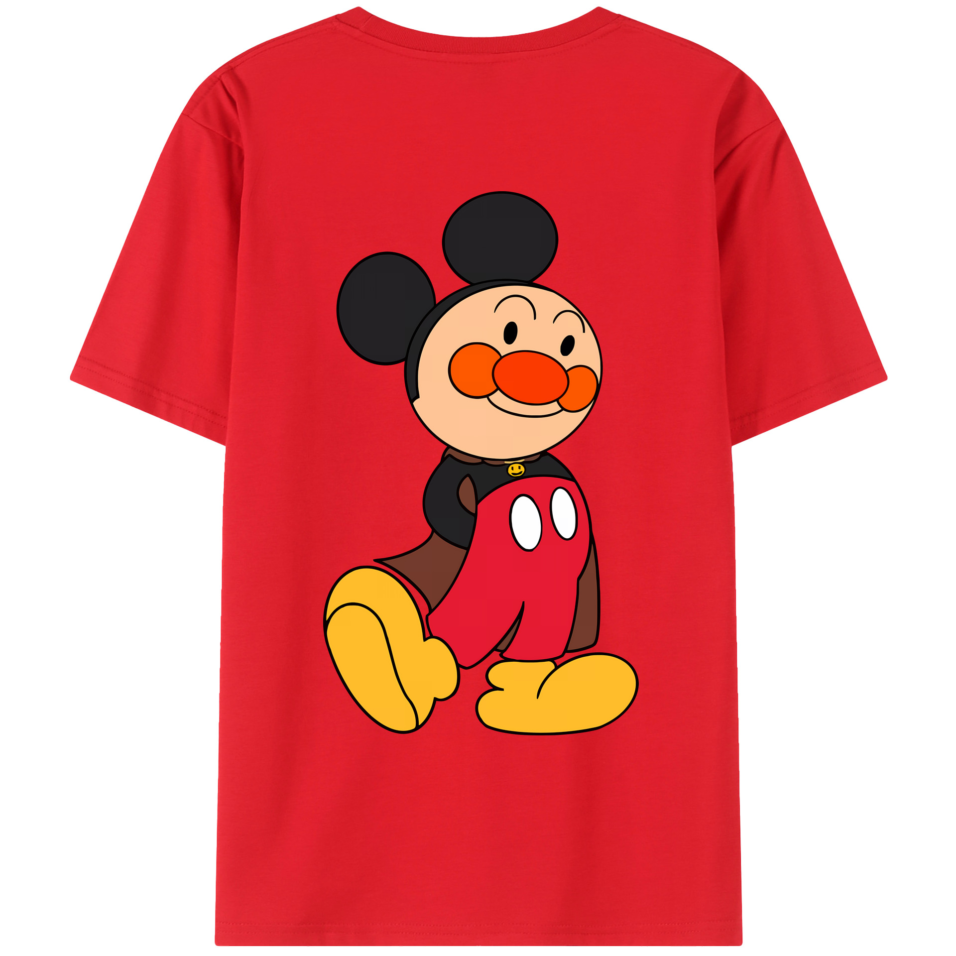 （画像用） アンパンマン Anpanman 綿100％ メンズ半袖Tシャツ（バックプリント） 通気性