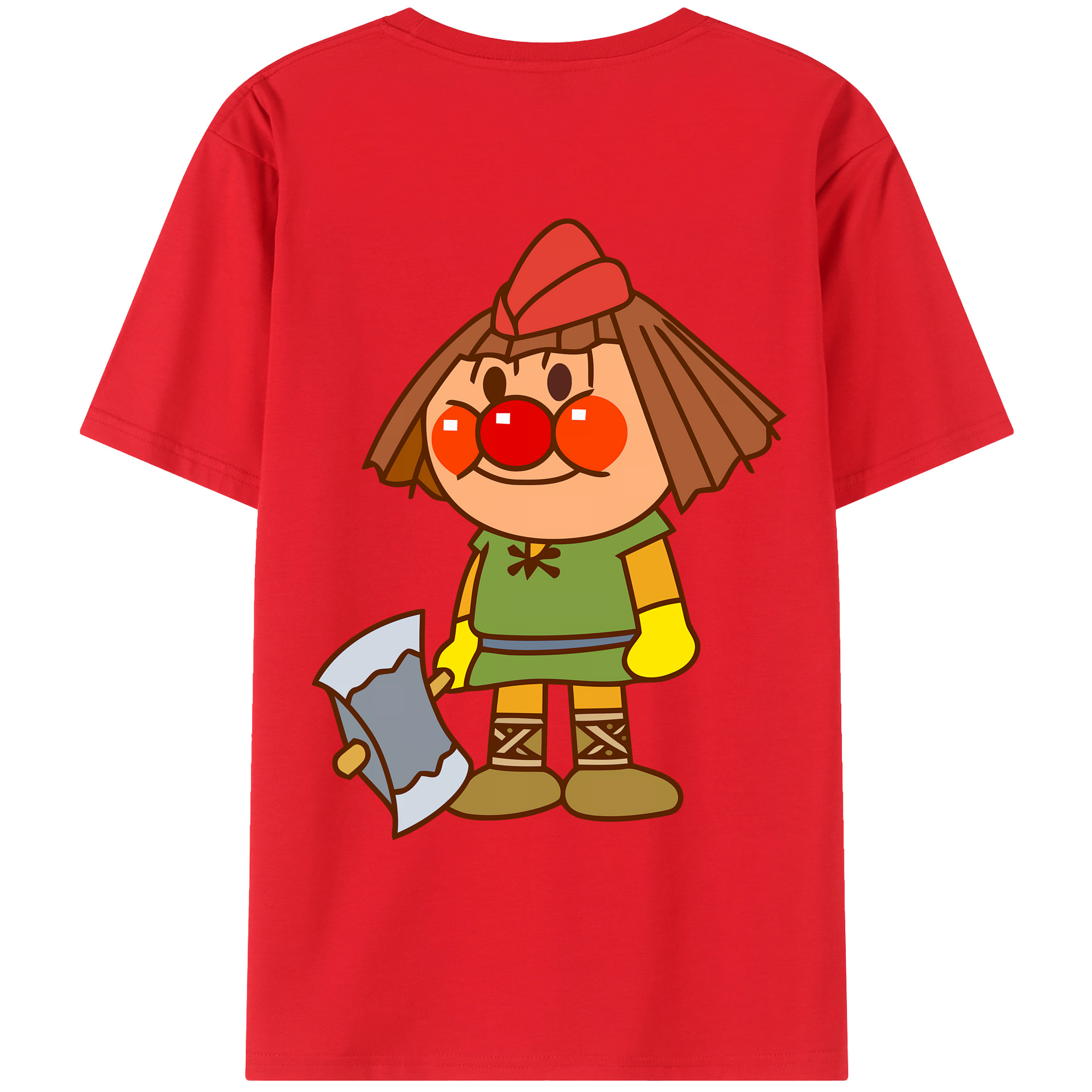 （画像用） アンパンマン Anpanman 綿100％ メンズ半袖Tシャツ（バックプリント） 通気性