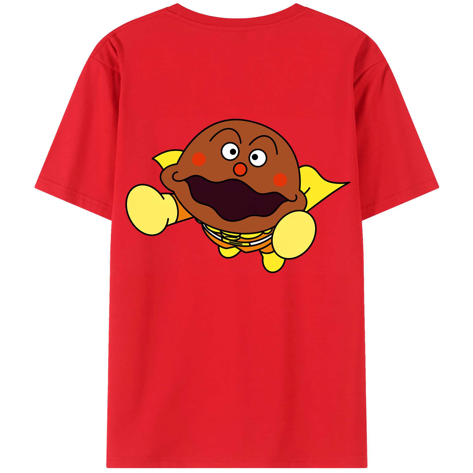 （画像用） アンパンマン Anpanman 綿100％ メンズ半袖Tシャツ（バックプリント） 通気性