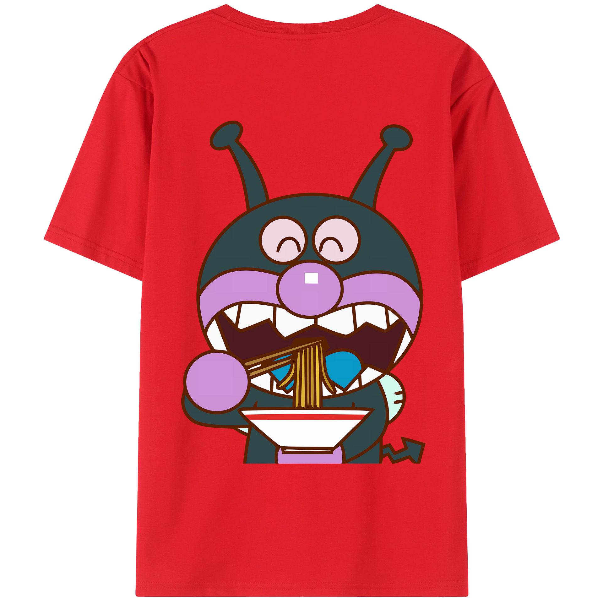 （画像用） アンパンマン Anpanman 綿100％ メンズ半袖Tシャツ（バックプリント） 通気性