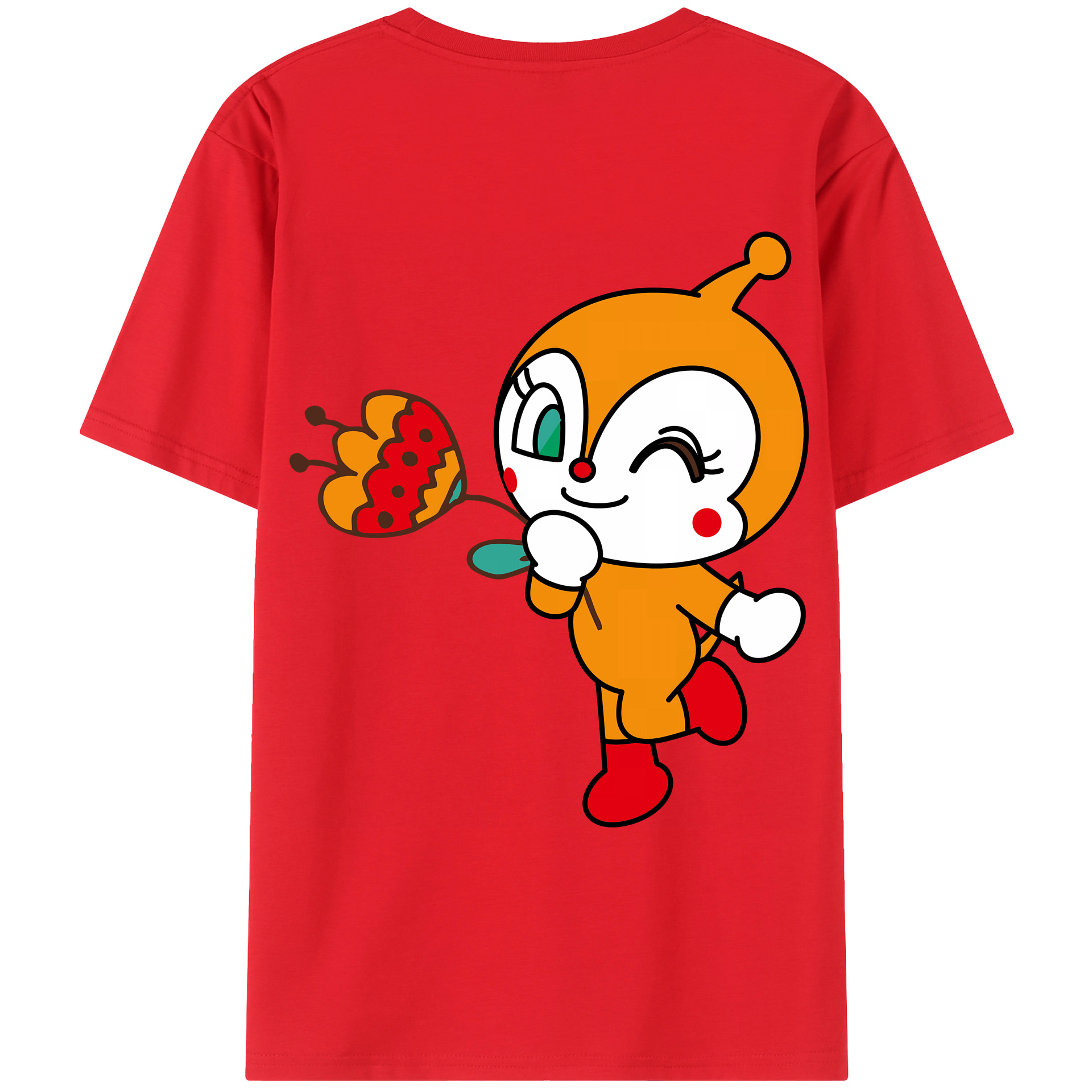 （画像用） アンパンマン Anpanman 綿100％ メンズ半袖Tシャツ（バックプリント） 通気性