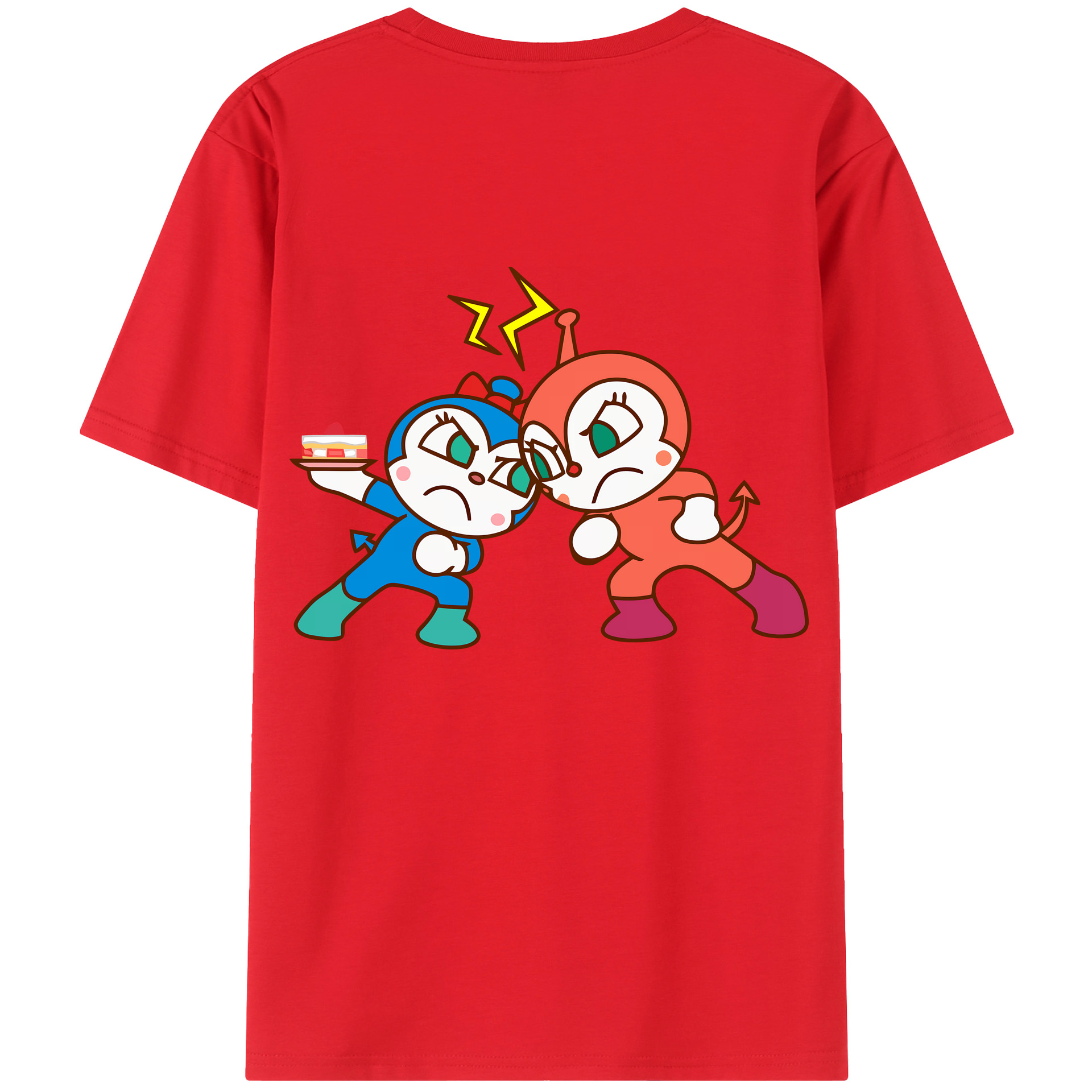 （画像用） アンパンマン Anpanman 綿100％ メンズ半袖Tシャツ（バックプリント） 通気性