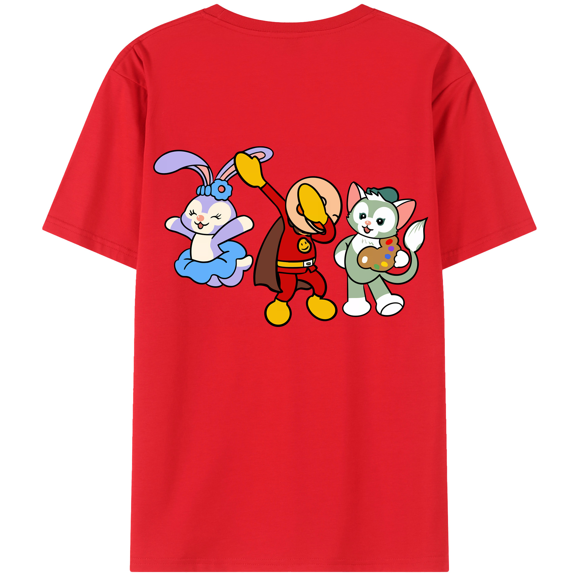 （画像用） アンパンマン Anpanman 綿100％ メンズ半袖Tシャツ（バックプリント） 通気性