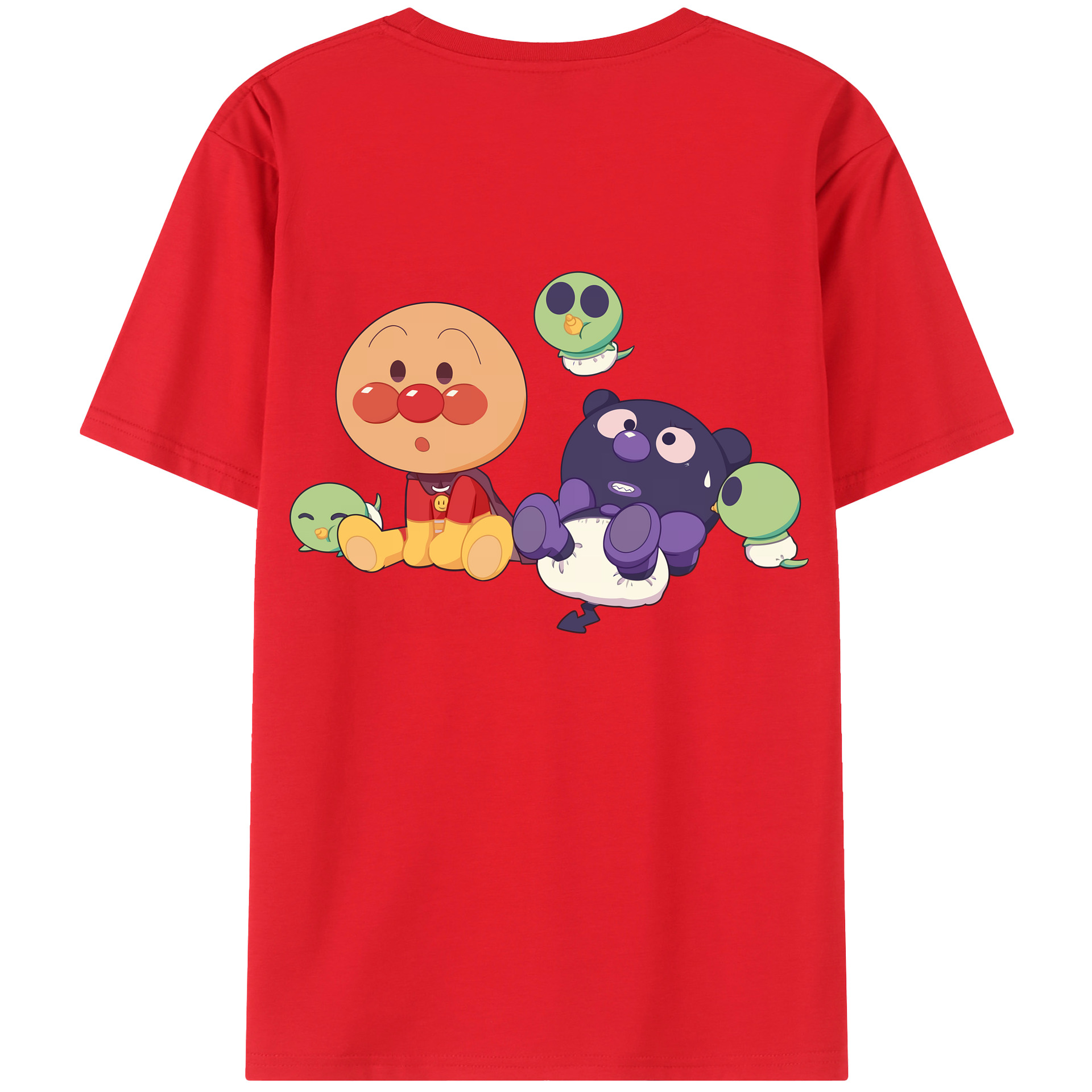 （画像用） アンパンマン Anpanman 綿100％ メンズ半袖Tシャツ（バックプリント） 通気性