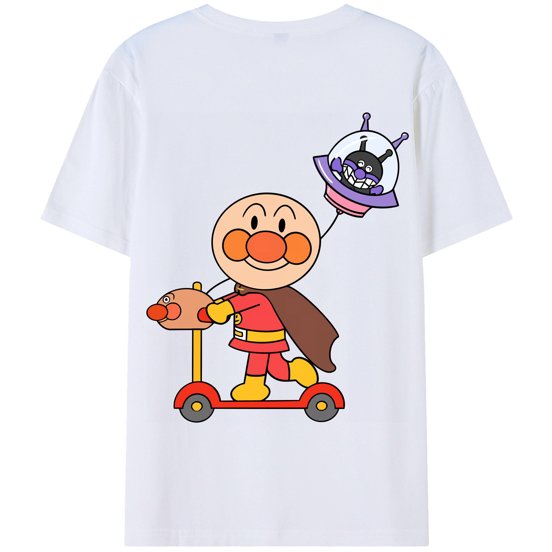 （画像用） アンパンマン Anpanman 綿100％ メンズ半袖Tシャツ（バックプリント） 通気性