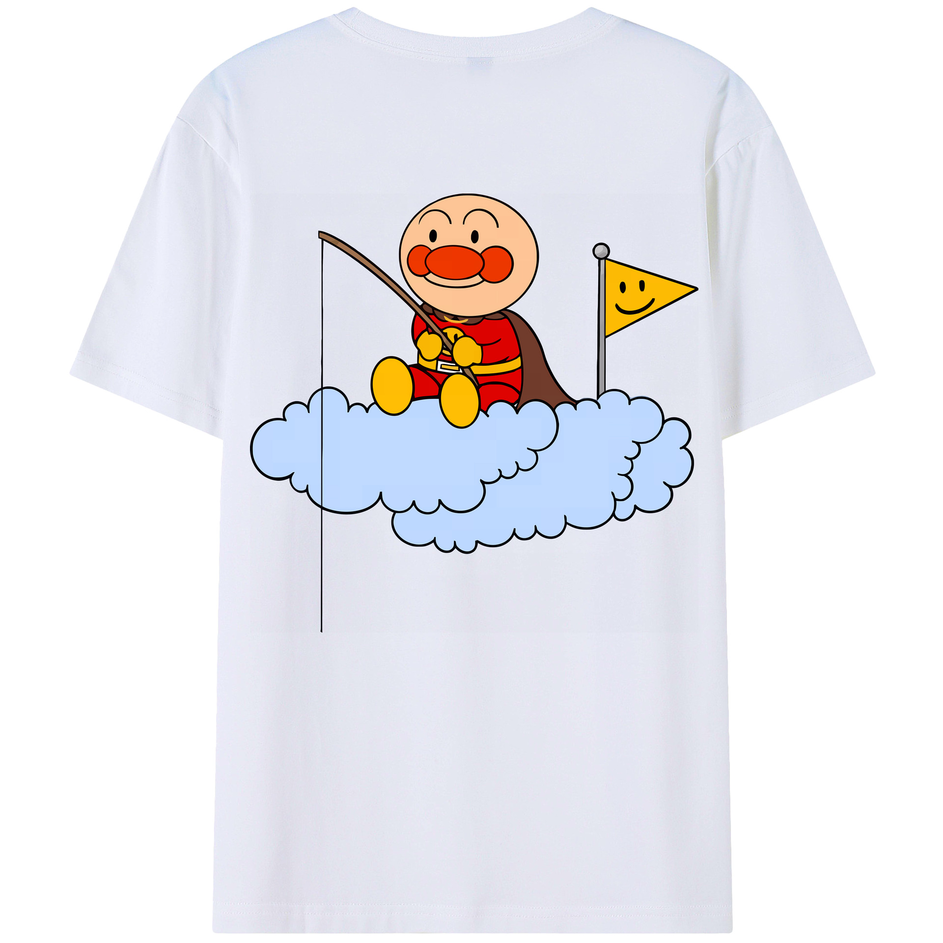 （画像用） アンパンマン Anpanman 綿100％ メンズ半袖Tシャツ（バックプリント） 通気性