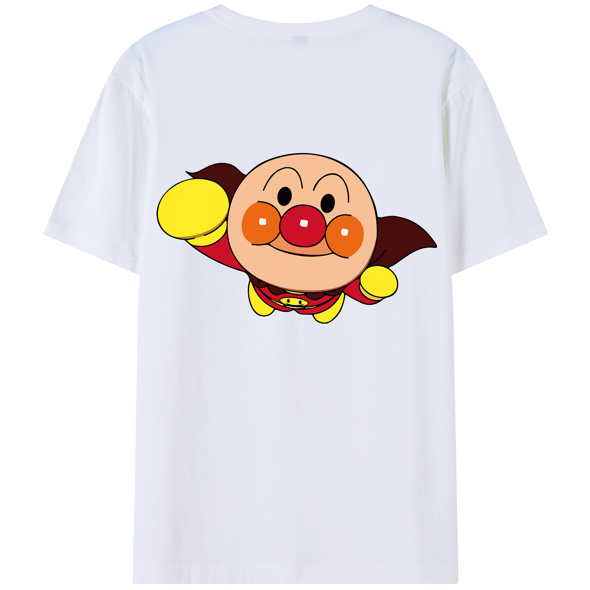 （画像用） アンパンマン Anpanman 綿100％ メンズ半袖Tシャツ（バックプリント） 通気性