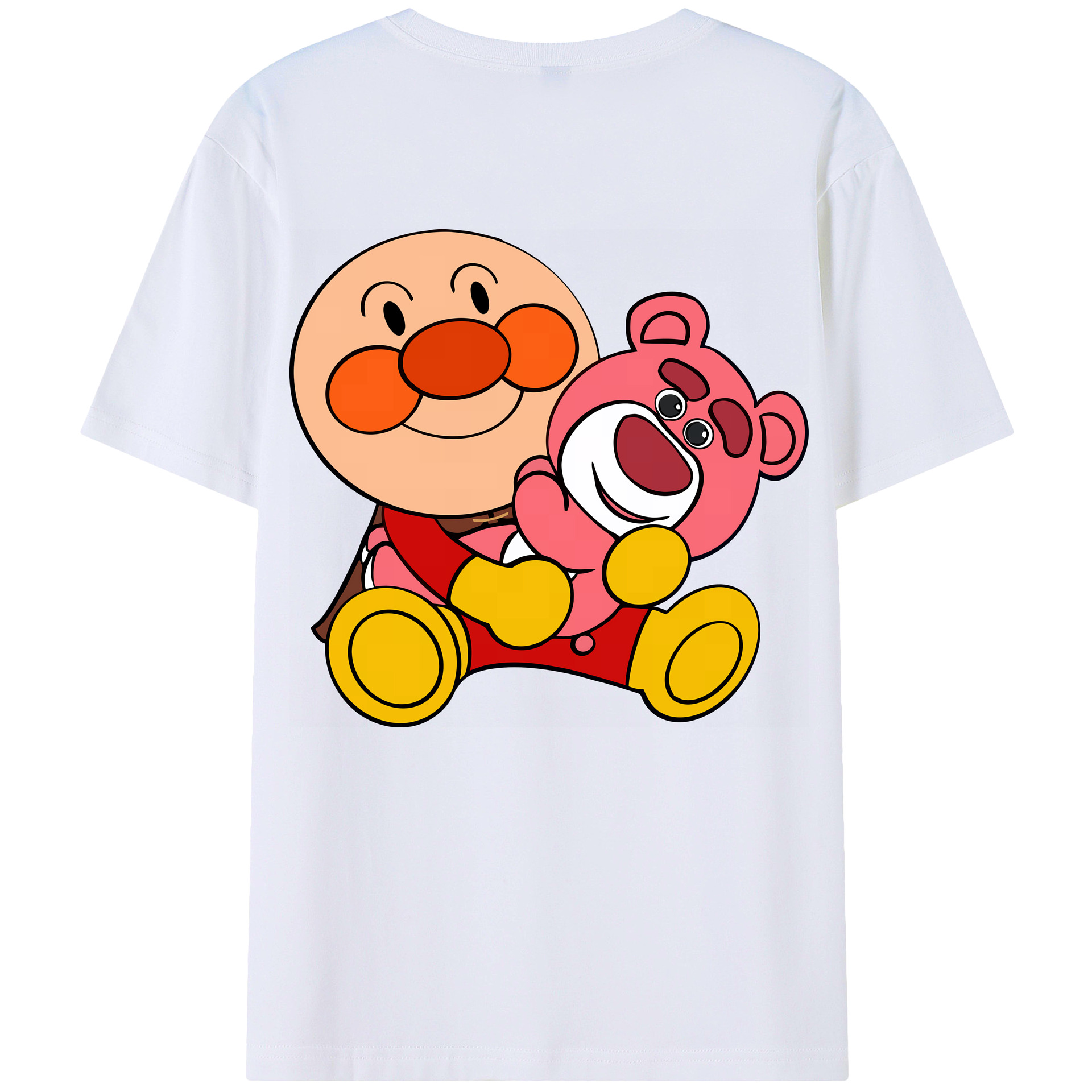 （画像用） アンパンマン Anpanman 綿100％ メンズ半袖Tシャツ（バックプリント） 通気性