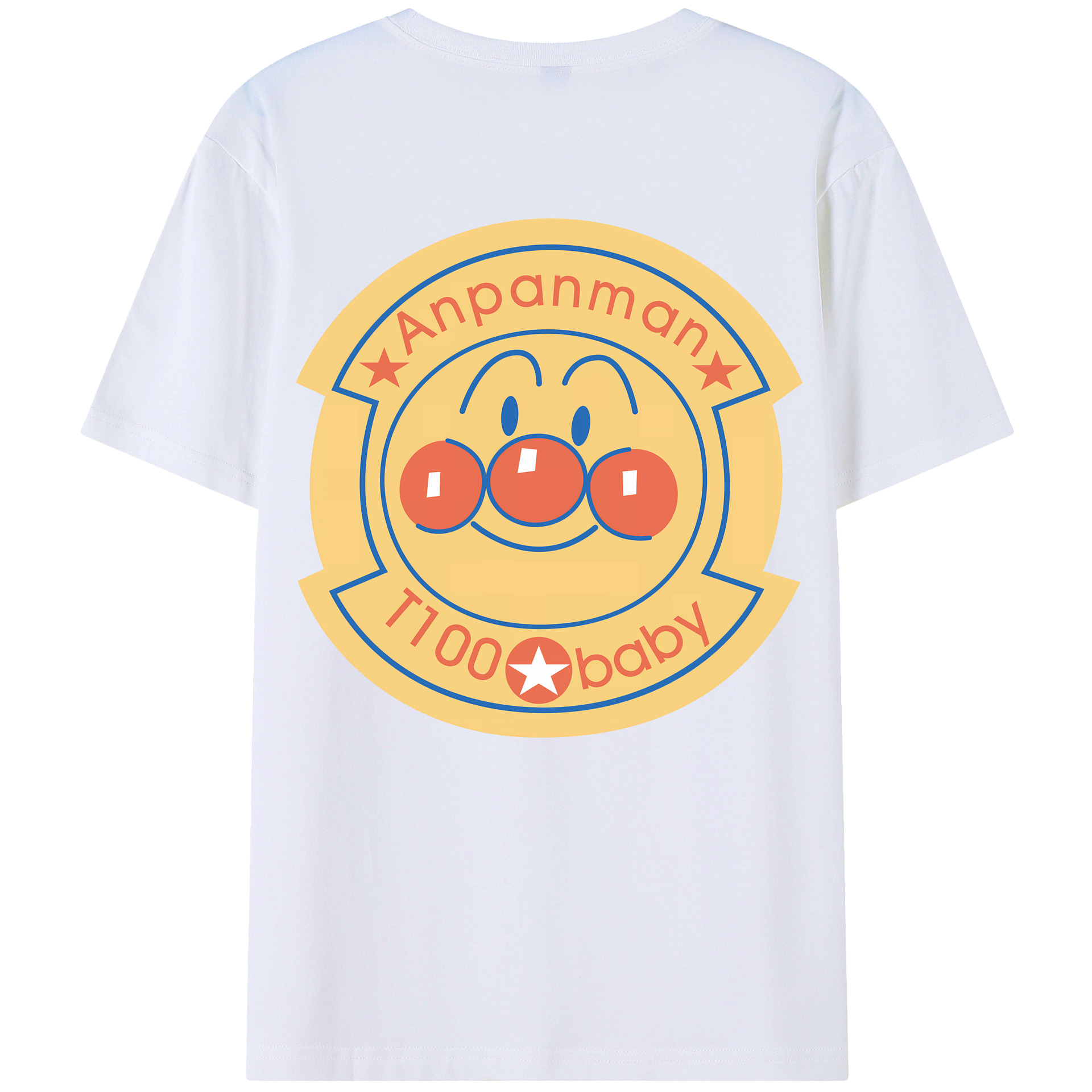（画像用） アンパンマン Anpanman 綿100％ メンズ半袖Tシャツ（バックプリント） 通気性