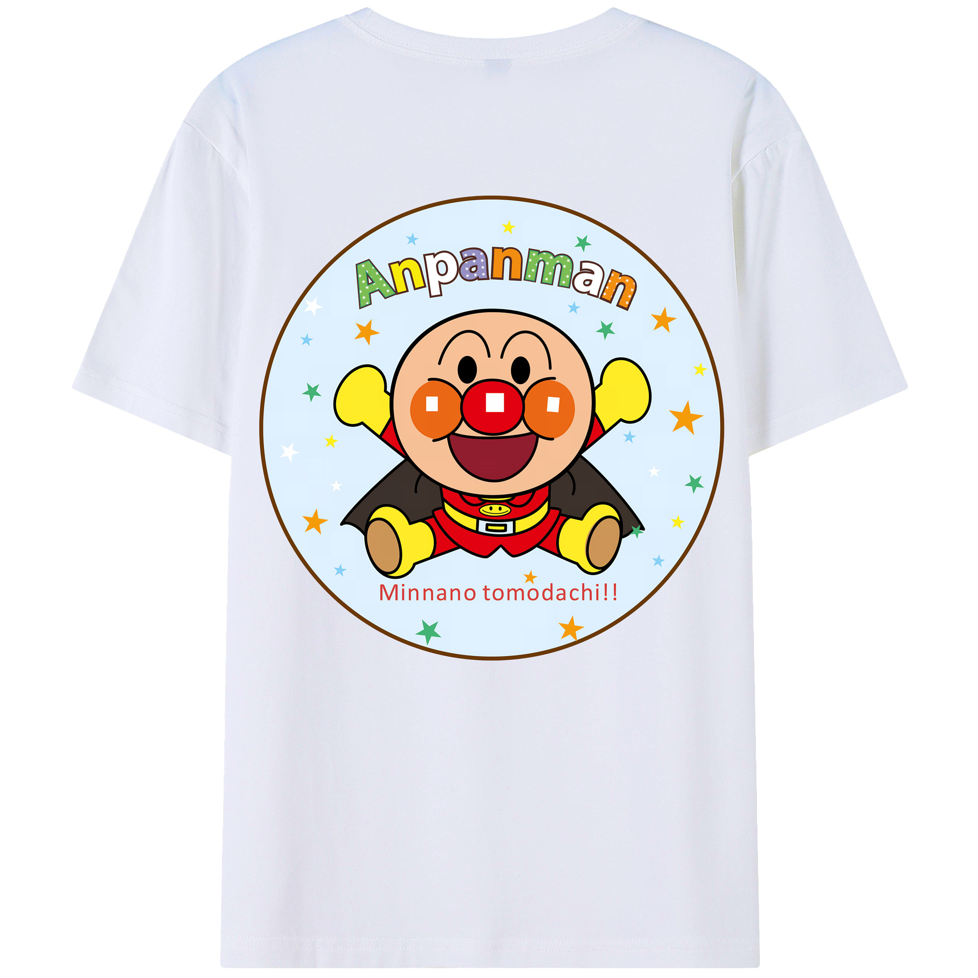 （画像用） アンパンマン Anpanman 綿100％ メンズ半袖Tシャツ（バックプリント） 通気性