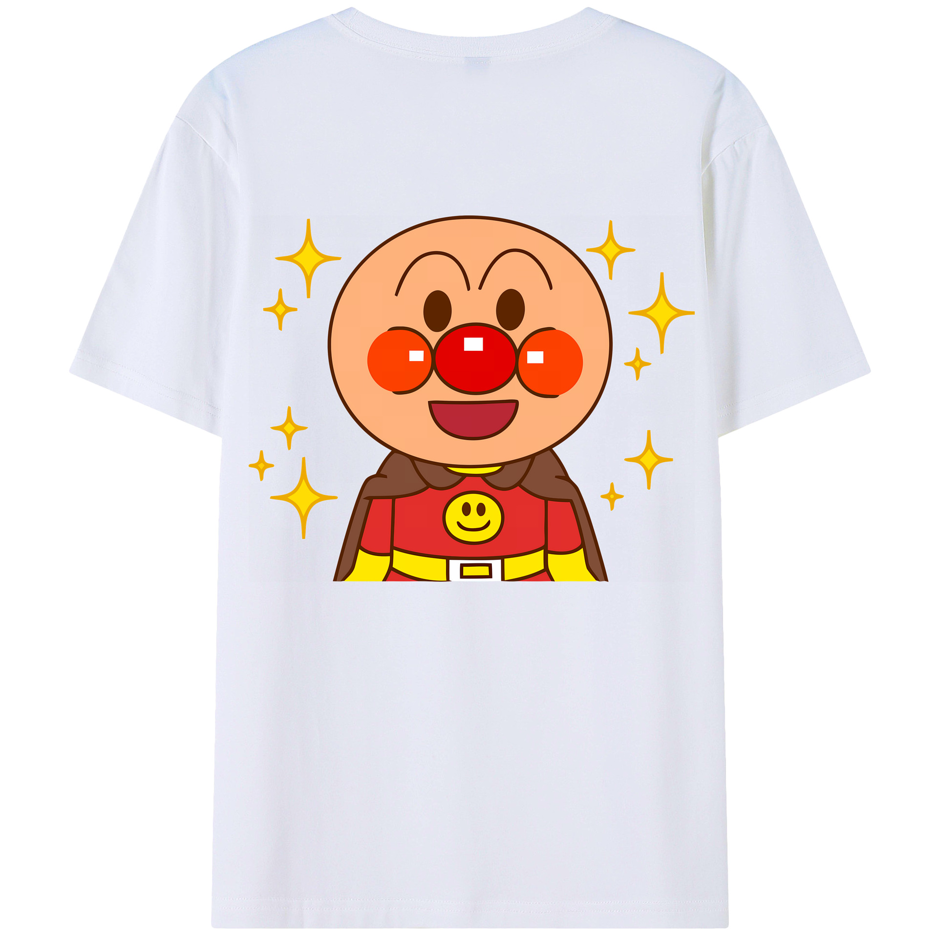 （画像用） アンパンマン Anpanman 綿100％ メンズ半袖Tシャツ（バックプリント） 通気性