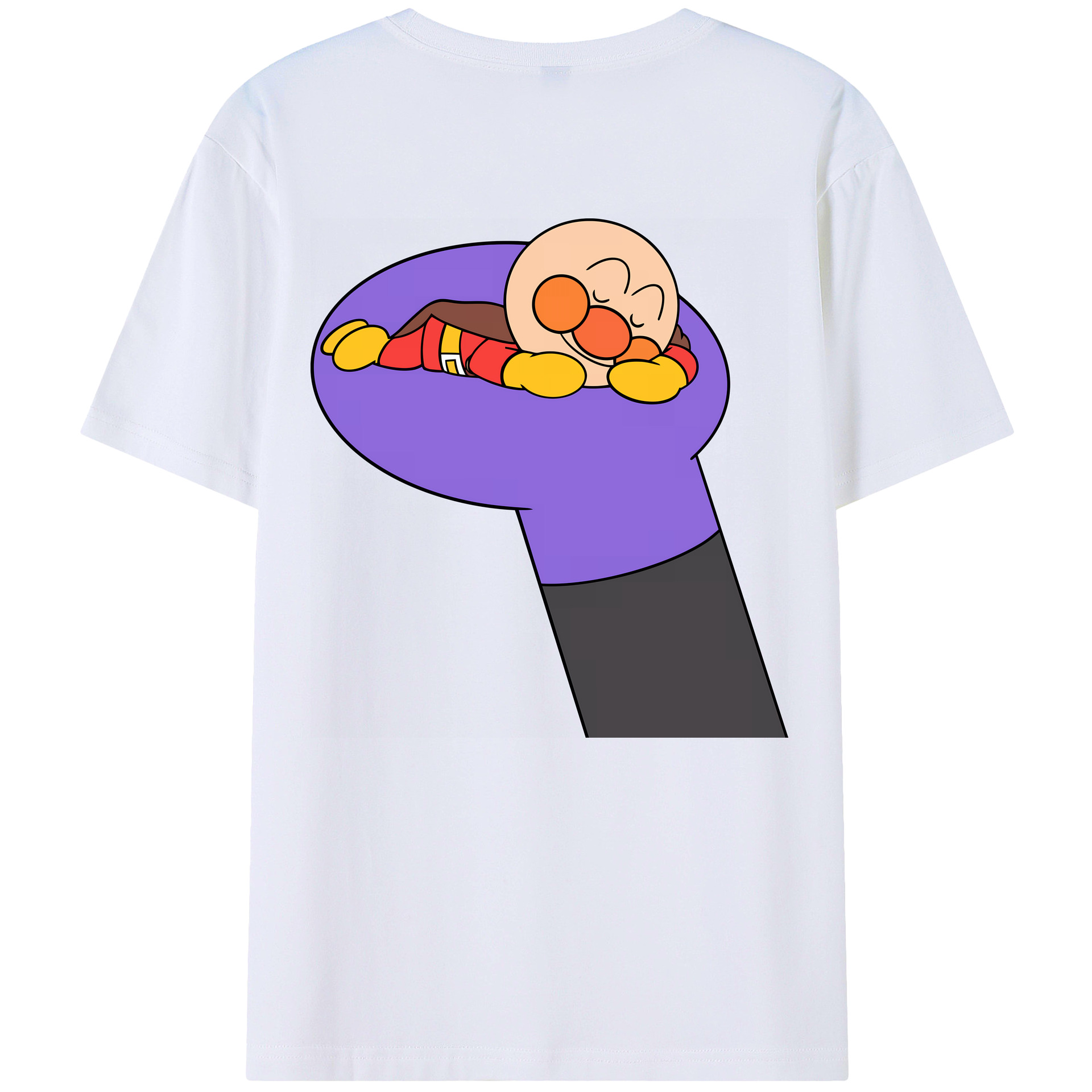 （画像用） アンパンマン Anpanman 綿100％ メンズ半袖Tシャツ（バックプリント） 通気性