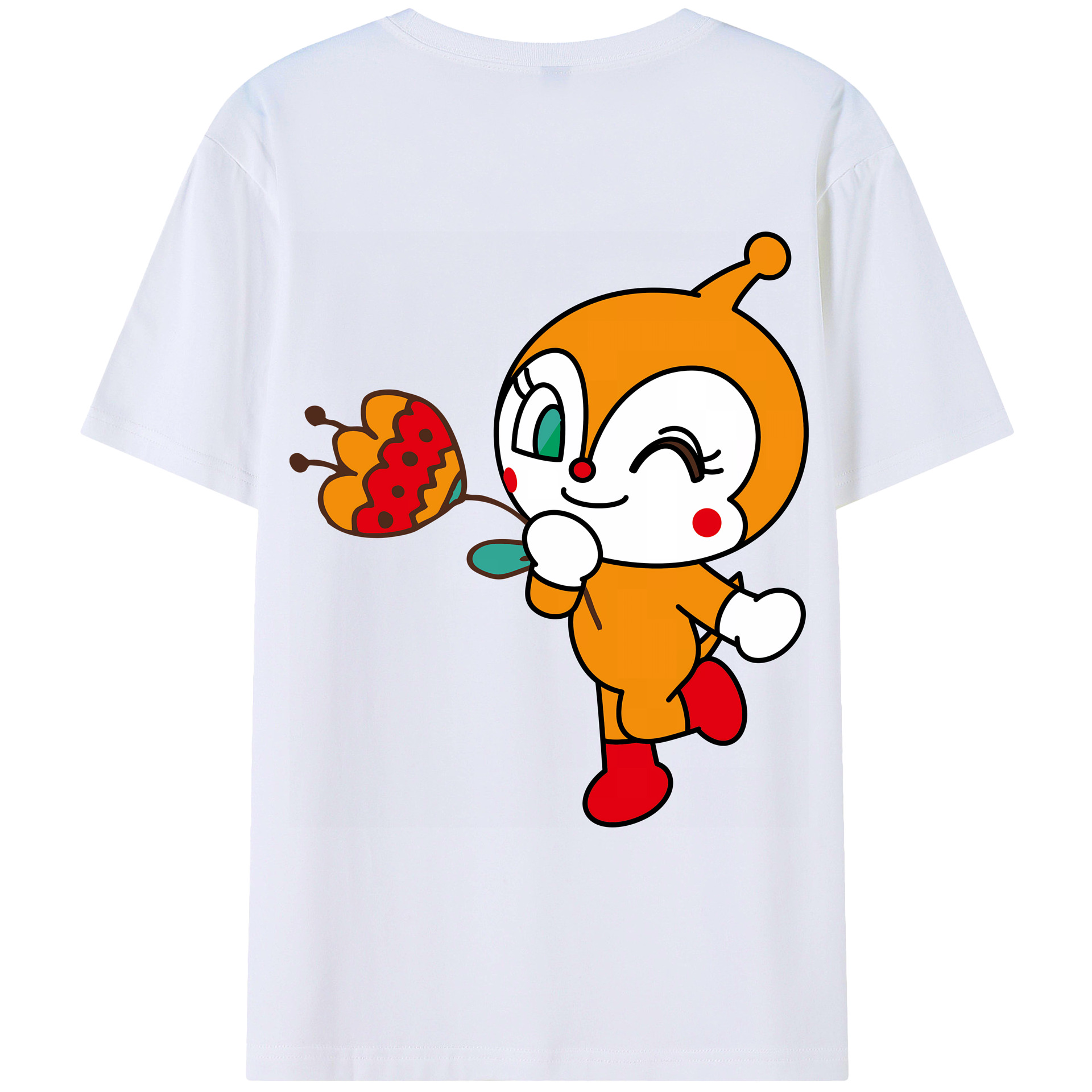（画像用） アンパンマン Anpanman 綿100％ メンズ半袖Tシャツ（バックプリント） 通気性
