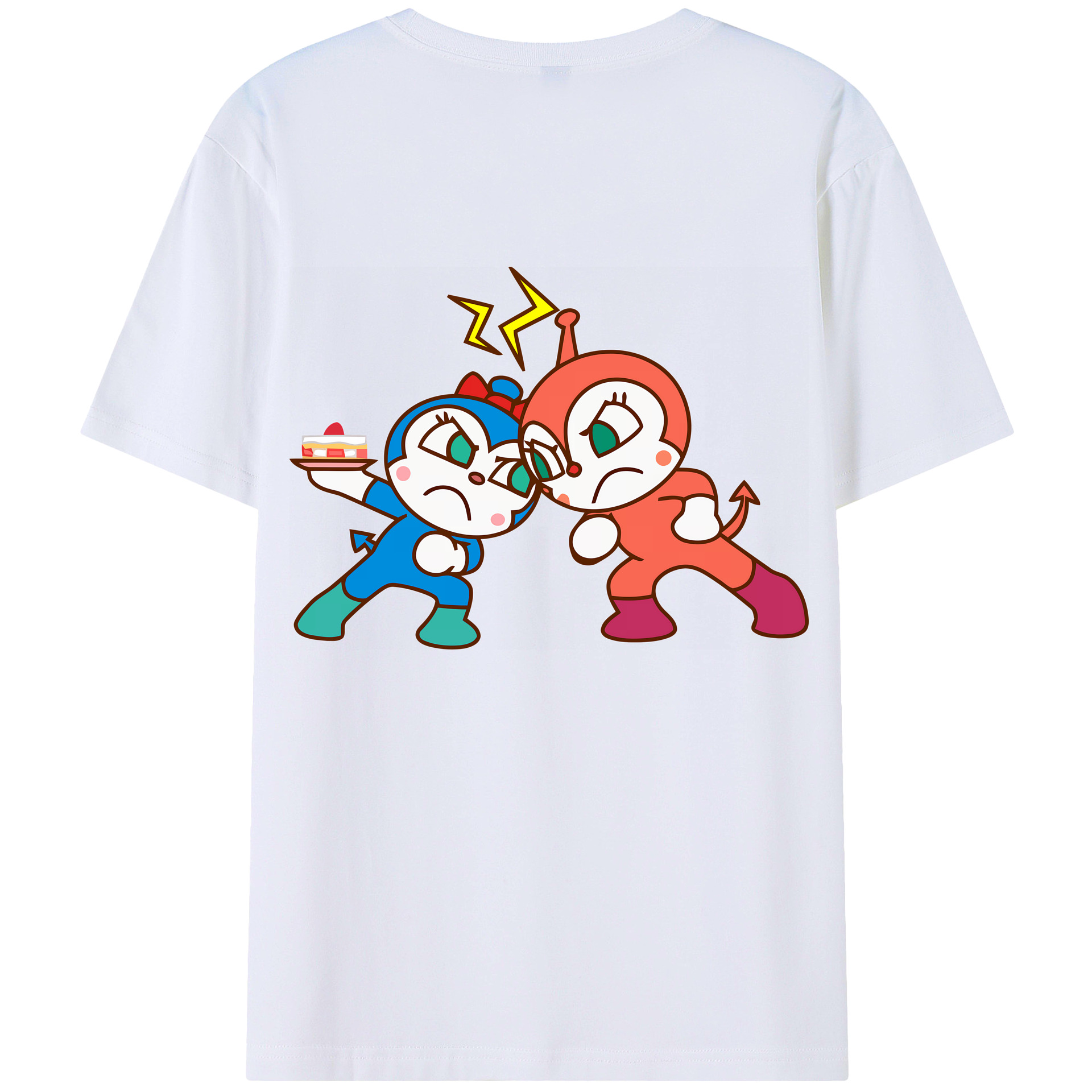 （画像用） アンパンマン Anpanman 綿100％ メンズ半袖Tシャツ（バックプリント） 通気性