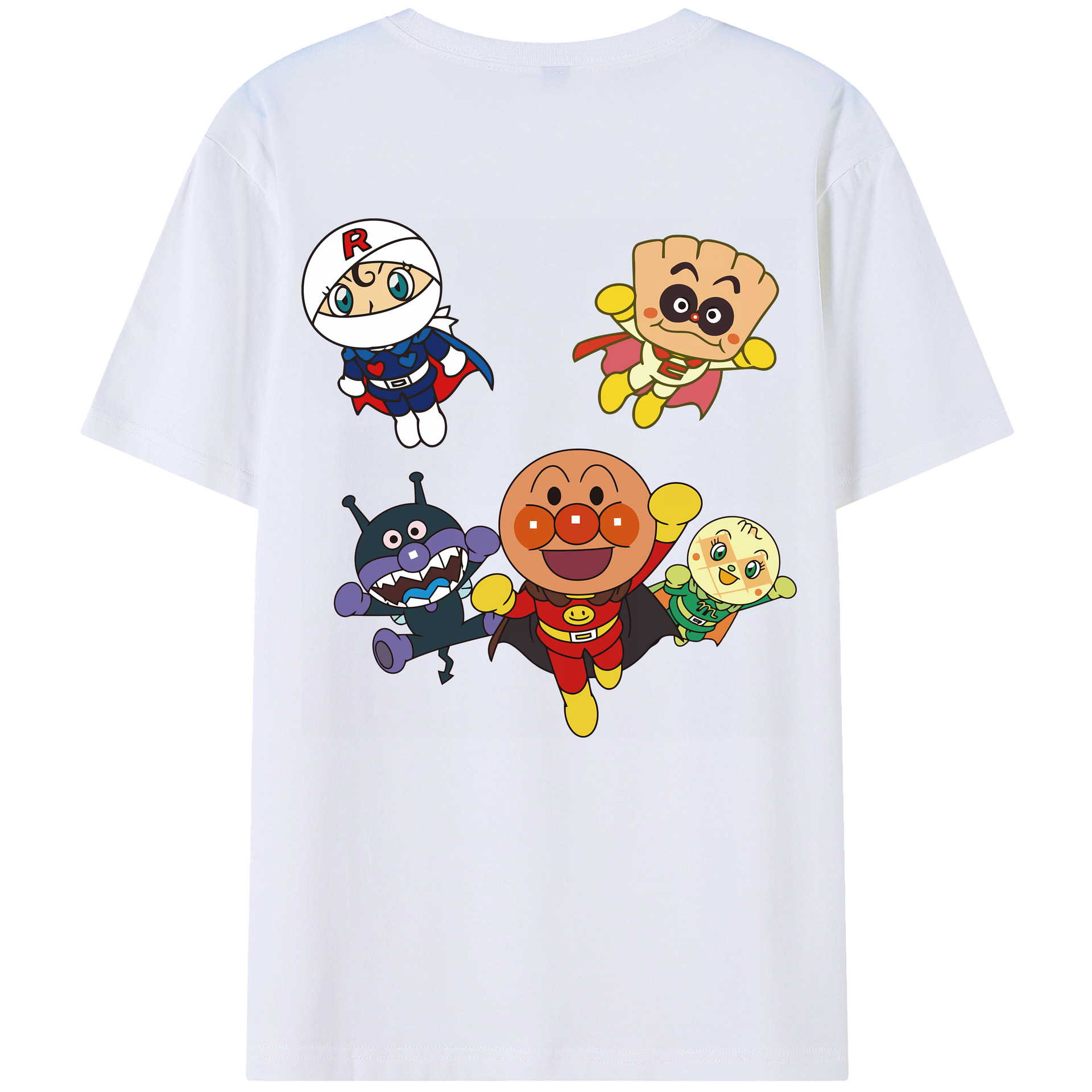 （画像用） アンパンマン Anpanman 綿100％ メンズ半袖Tシャツ（バックプリント） 通気性