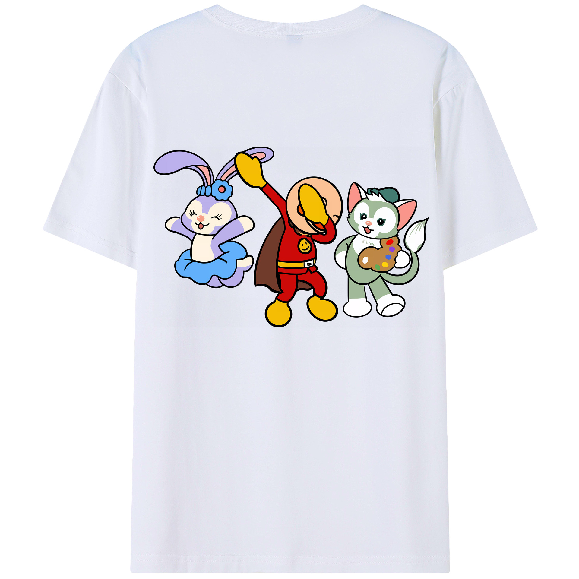 （画像用） アンパンマン Anpanman 綿100％ メンズ半袖Tシャツ（バックプリント） 通気性