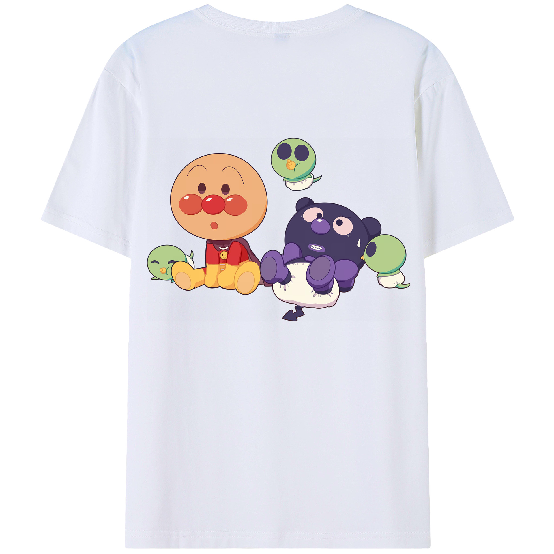（画像用） アンパンマン Anpanman 綿100％ メンズ半袖Tシャツ（バックプリント） 通気性