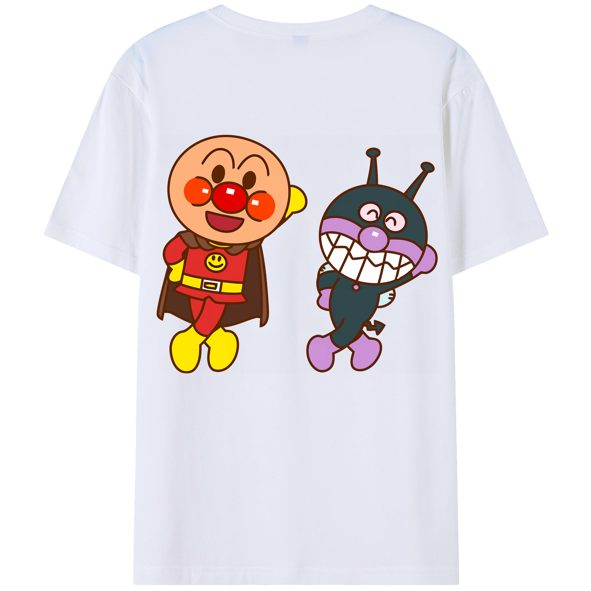 （画像用） アンパンマン Anpanman 綿100％ メンズ半袖Tシャツ（バックプリント） 通気性