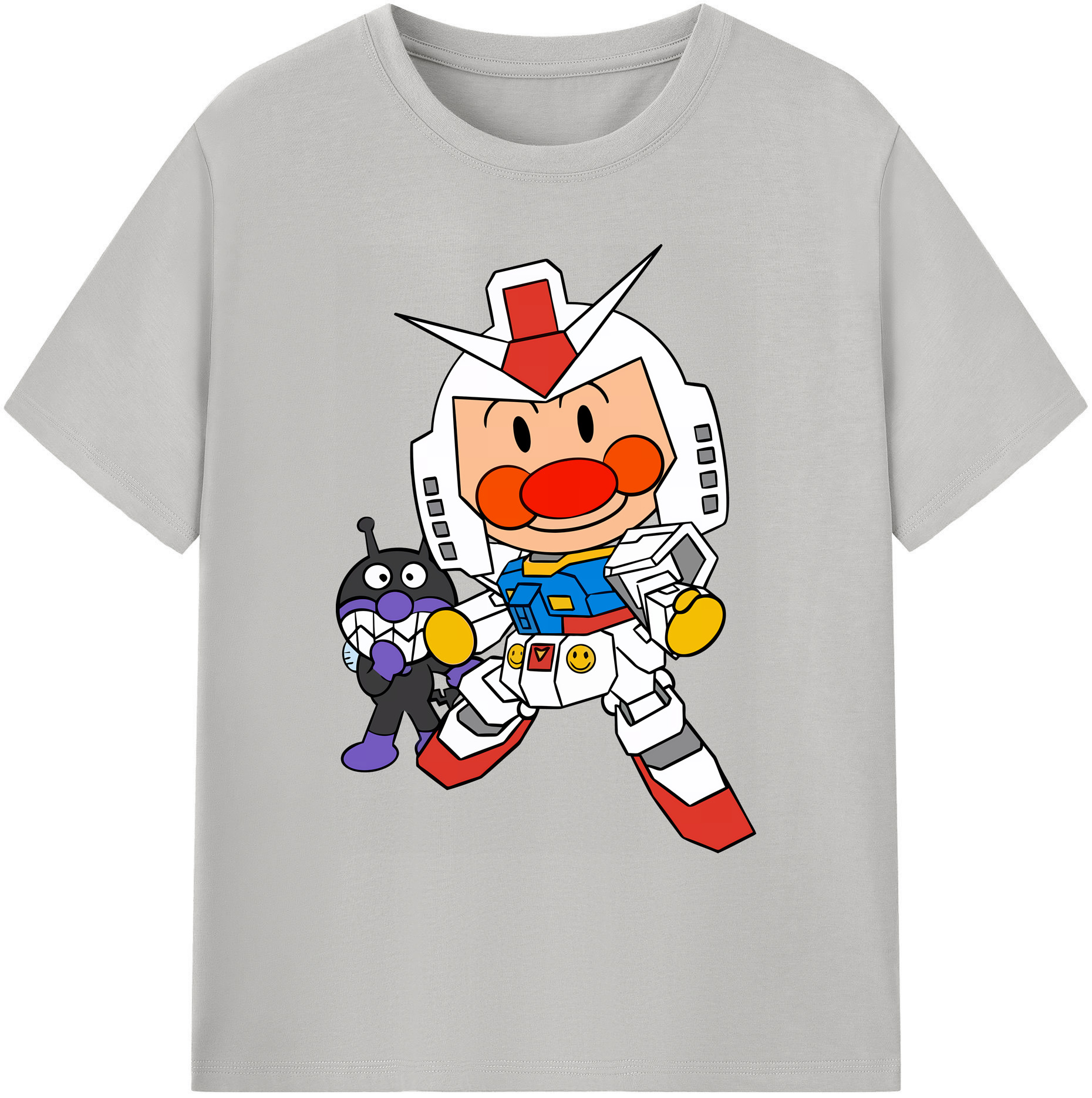 （画像用） アンパンマン Anpanman 綿100％ メンズ半袖Tシャツ｜肌触りやわらか＆通気性