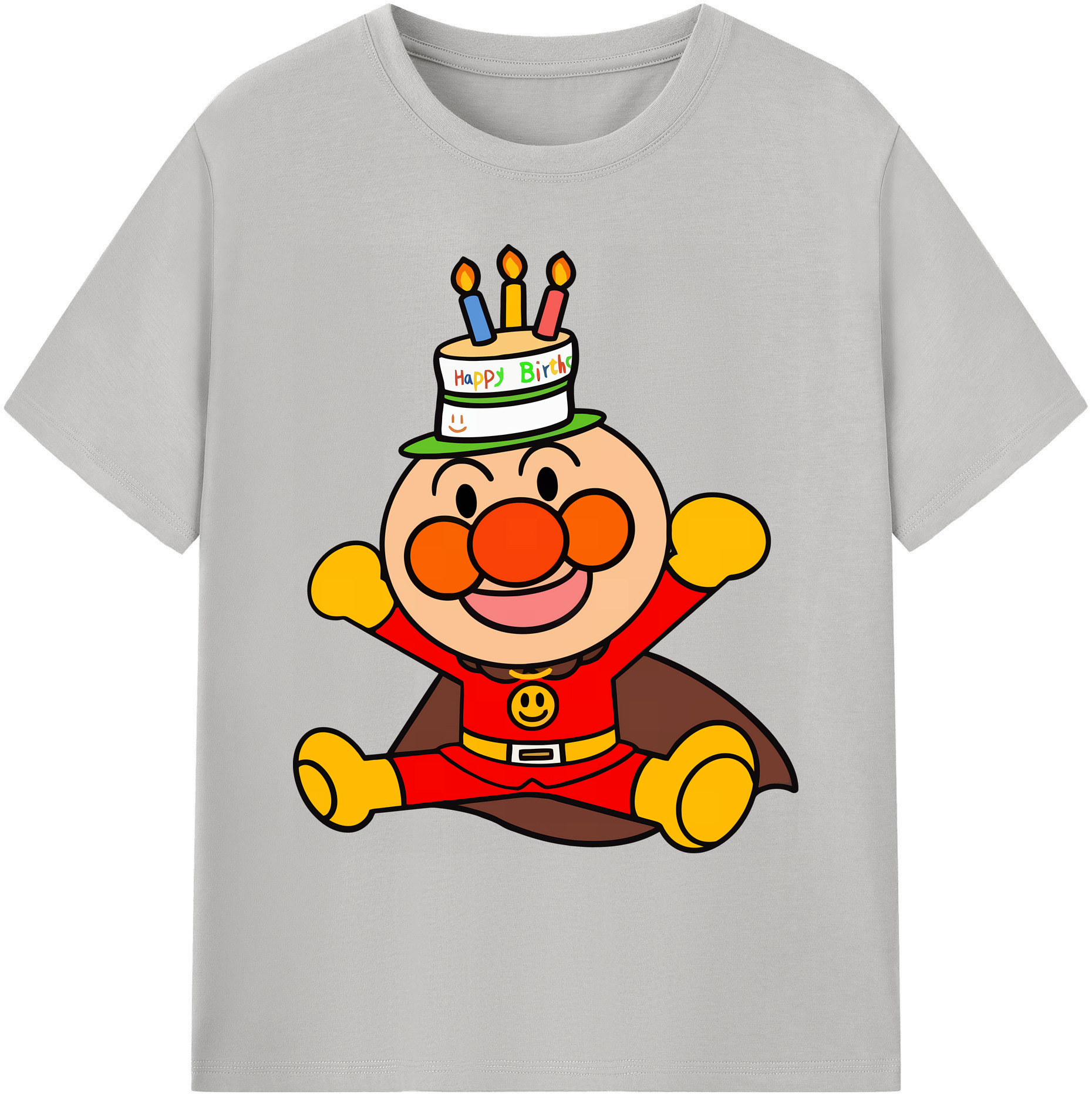 （画像用） アンパンマン Anpanman 綿100％ メンズ半袖Tシャツ｜肌触りやわらか＆通気性
