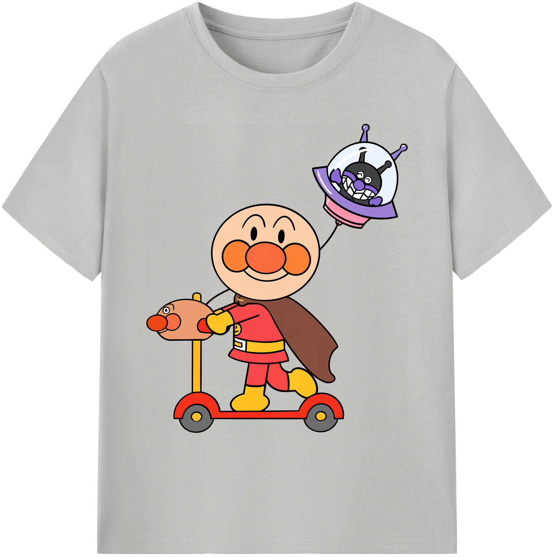（画像用） アンパンマン Anpanman 綿100％ メンズ半袖Tシャツ｜肌触りやわらか＆通気性