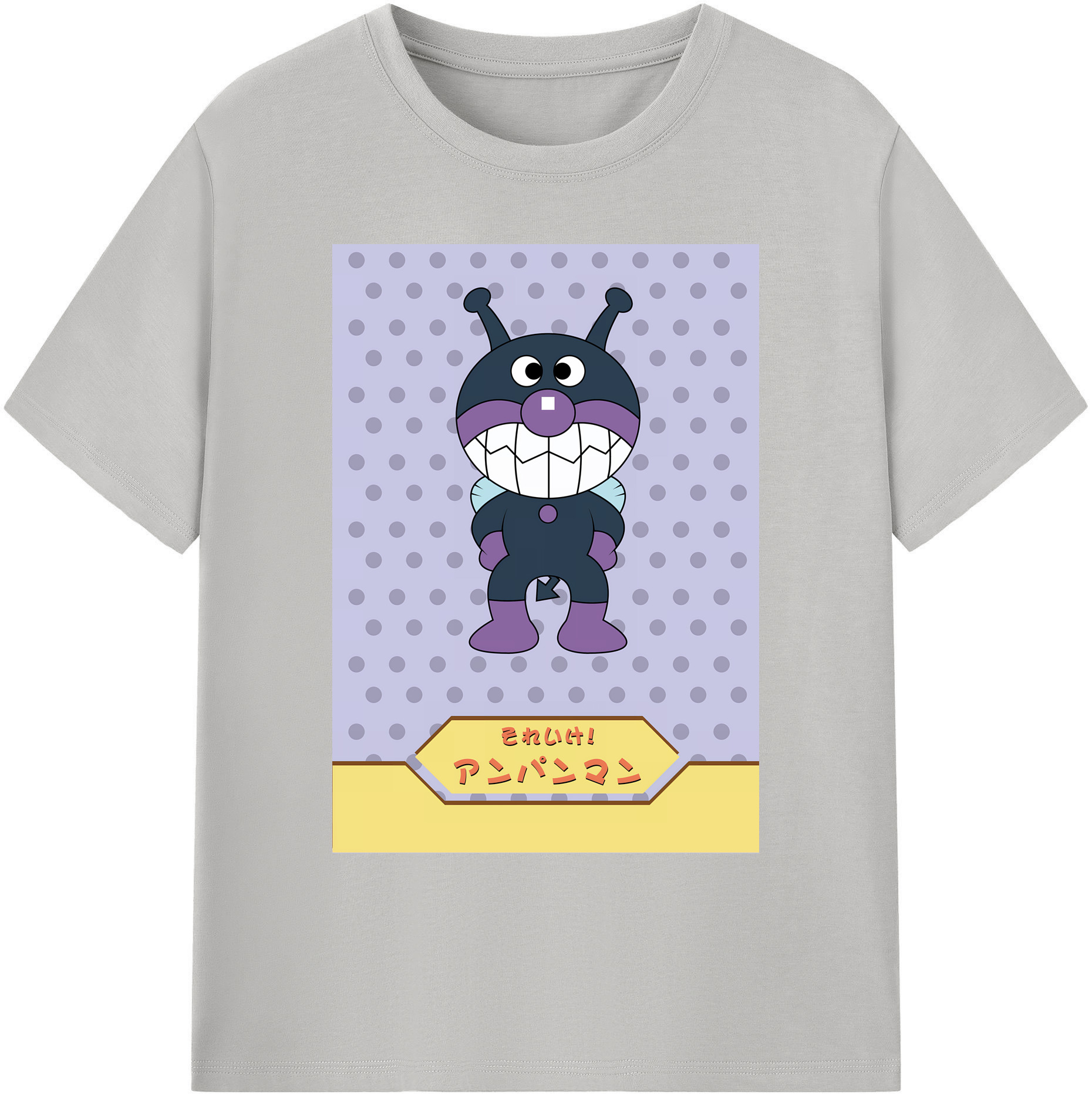 （画像用） アンパンマン Anpanman 綿100％ メンズ半袖Tシャツ｜肌触りやわらか＆通気性