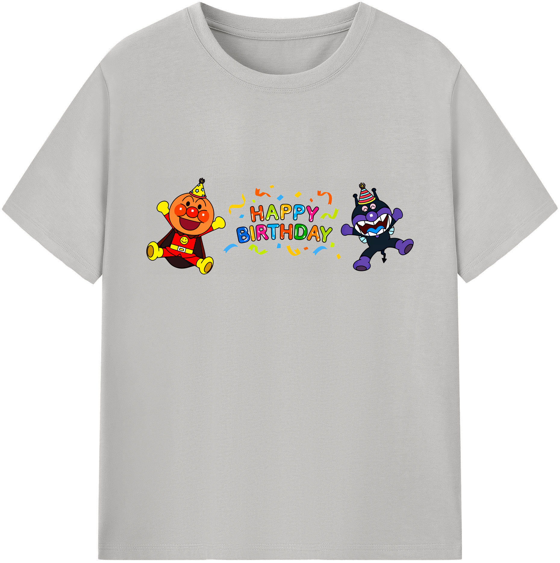 （画像用） アンパンマン Anpanman 綿100％ メンズ半袖Tシャツ｜肌触りやわらか＆通気性