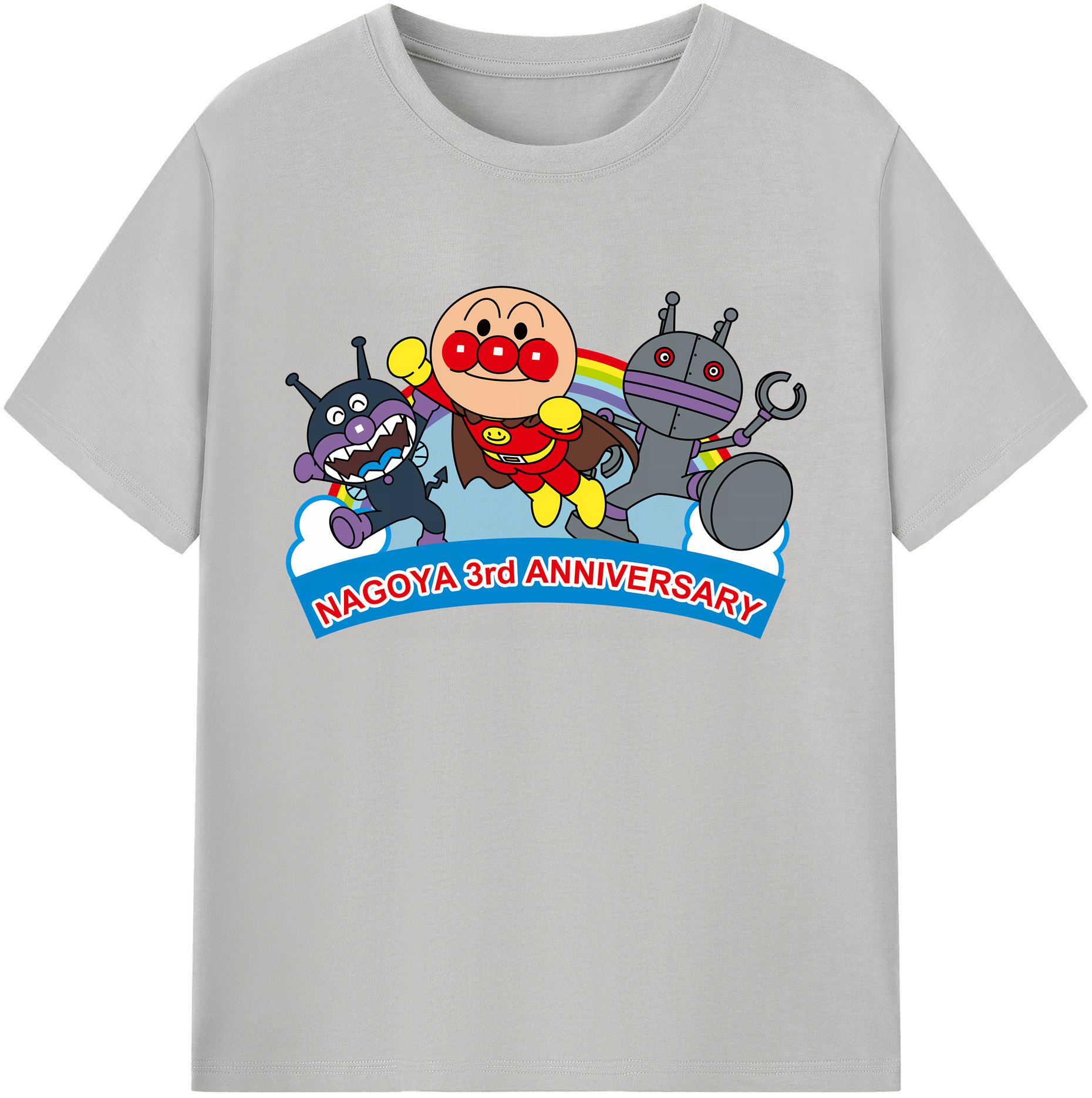 （画像用） アンパンマン Anpanman 綿100％ メンズ半袖Tシャツ｜肌触りやわらか＆通気性