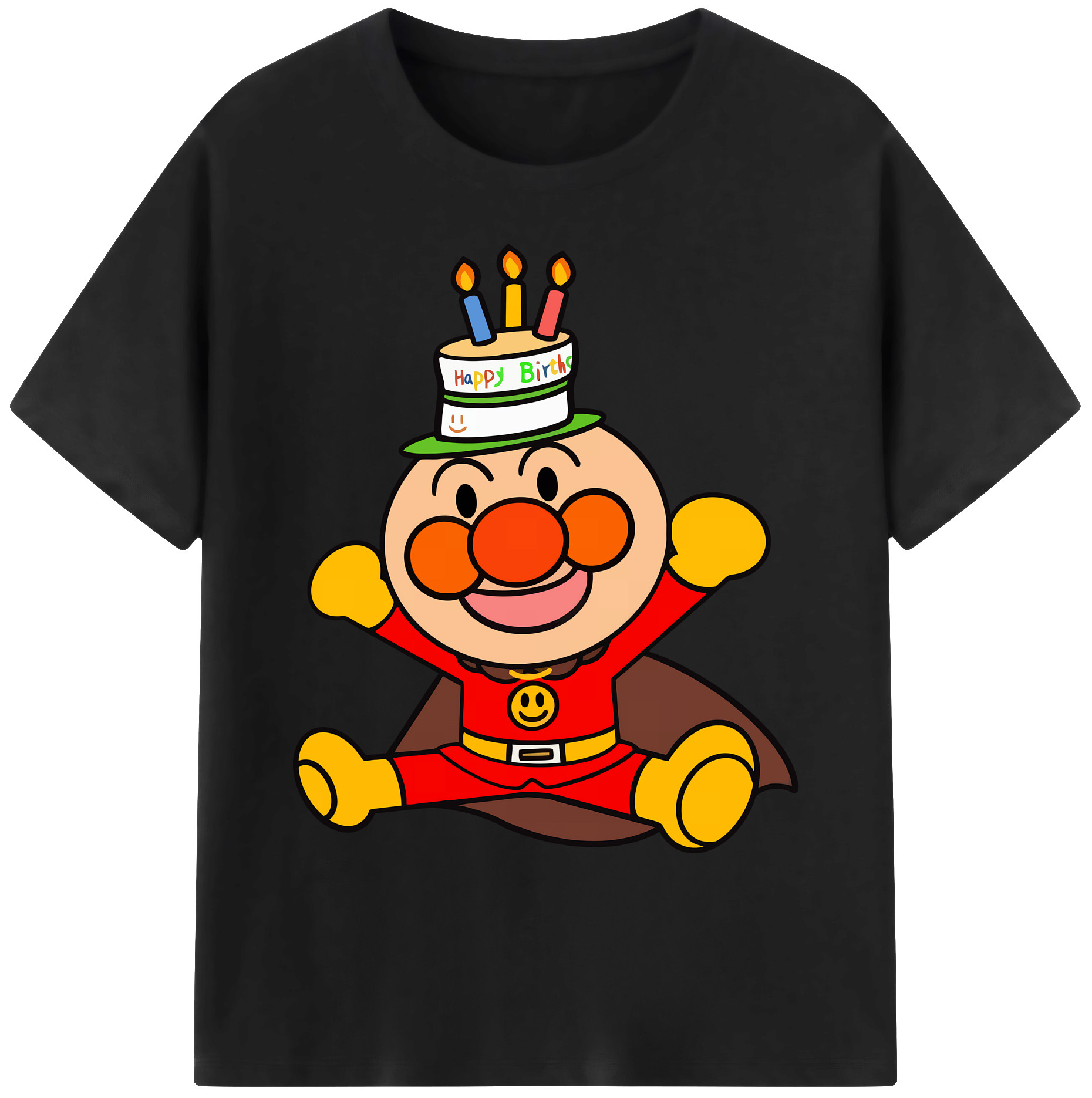 （画像用） アンパンマン Anpanman 綿100％ メンズ半袖Tシャツ｜肌触りやわらか＆通気性