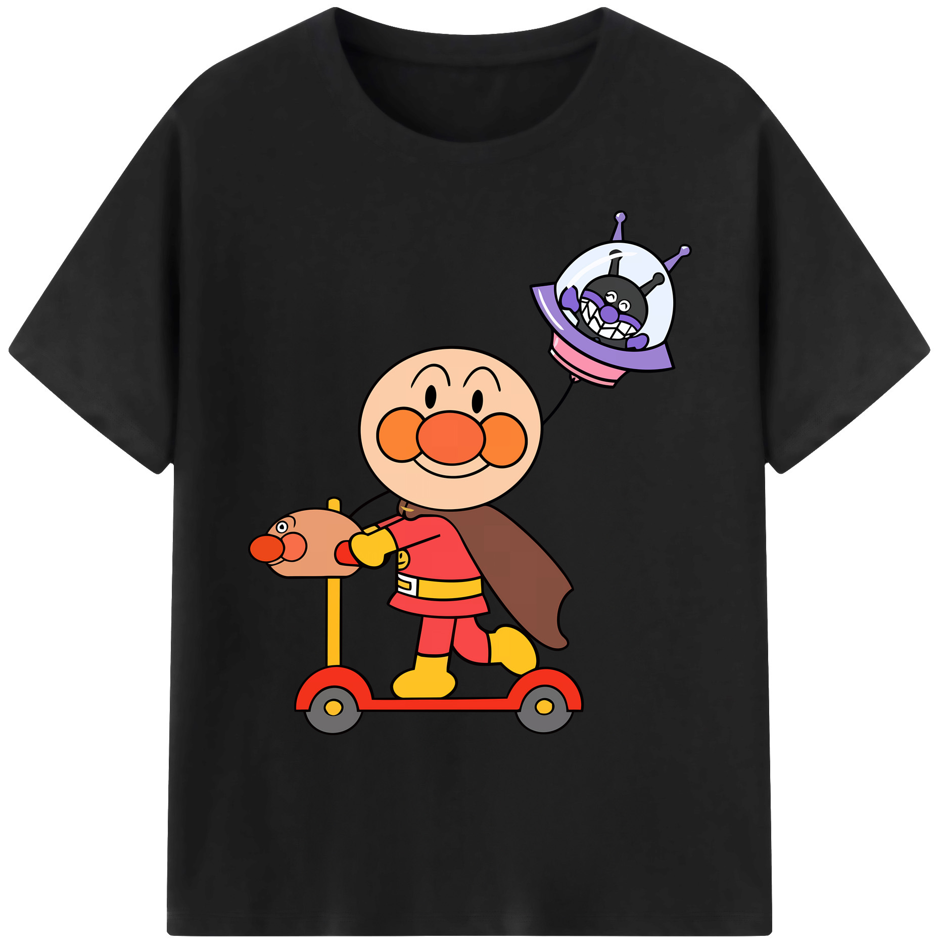 （画像用） アンパンマン Anpanman 綿100％ メンズ半袖Tシャツ｜肌触りやわらか＆通気性