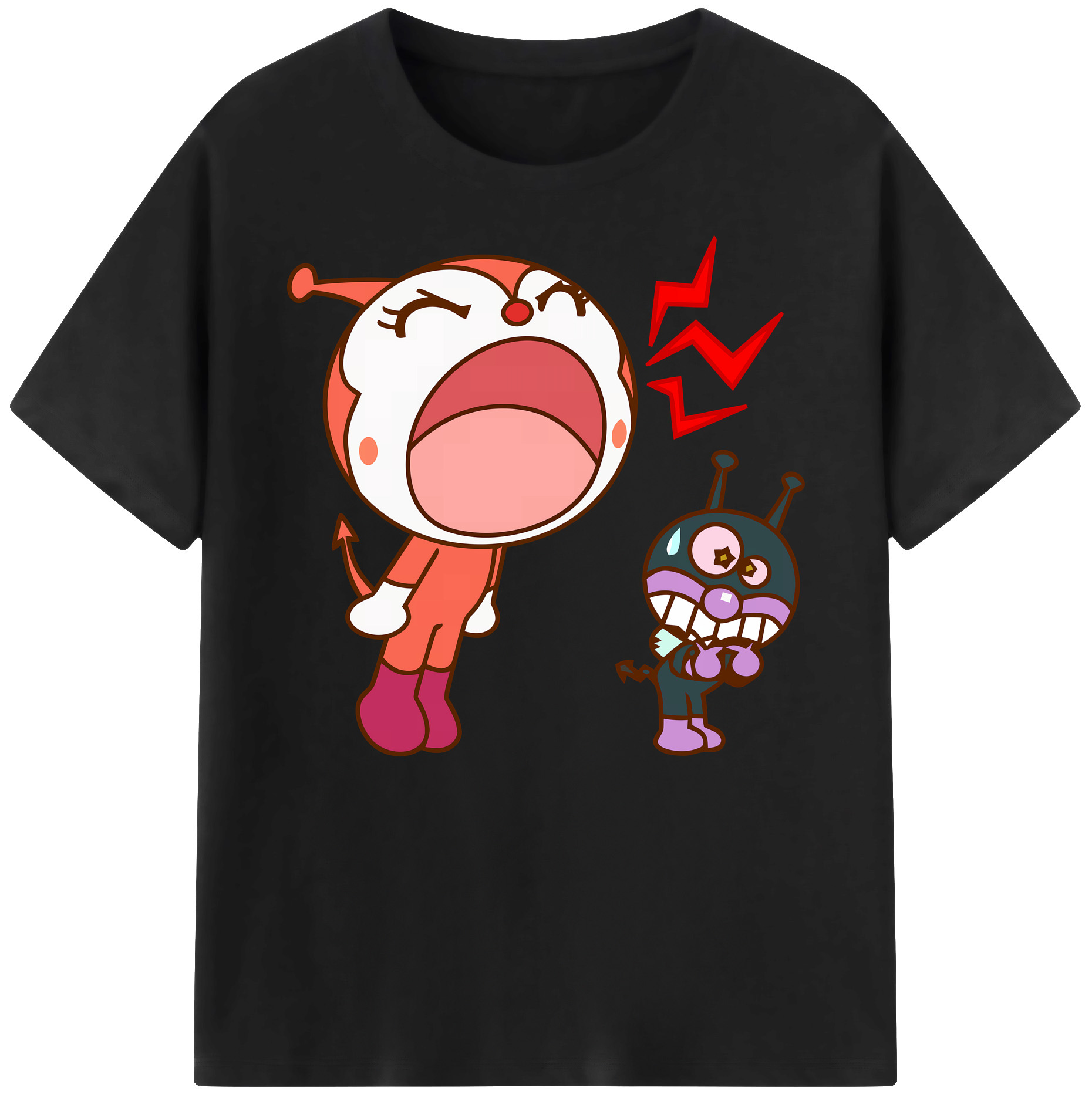 （画像用） アンパンマン Anpanman 綿100％ メンズ半袖Tシャツ｜肌触りやわらか＆通気性