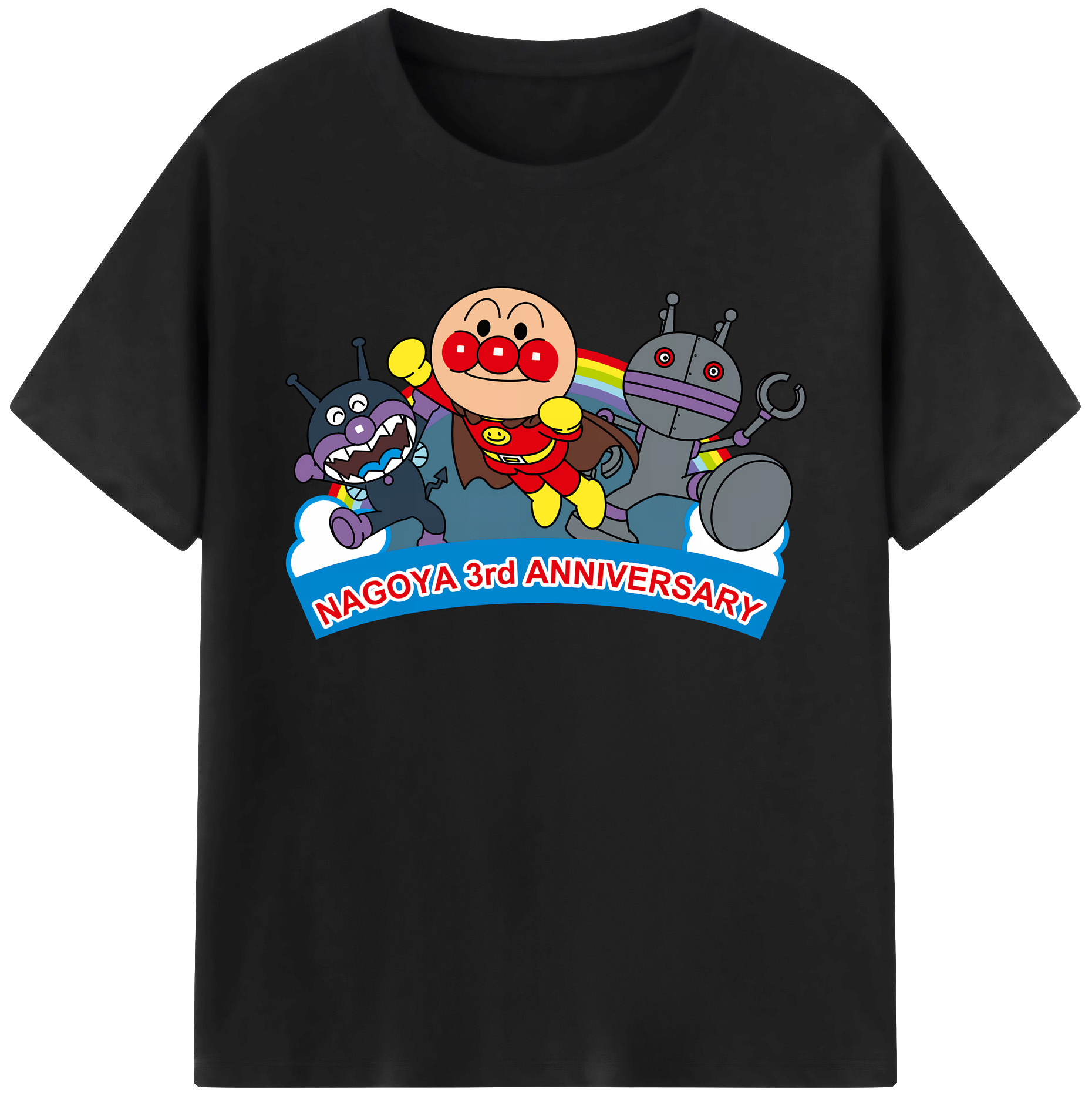 （画像用） アンパンマン Anpanman 綿100％ メンズ半袖Tシャツ｜肌触りやわらか＆通気性
