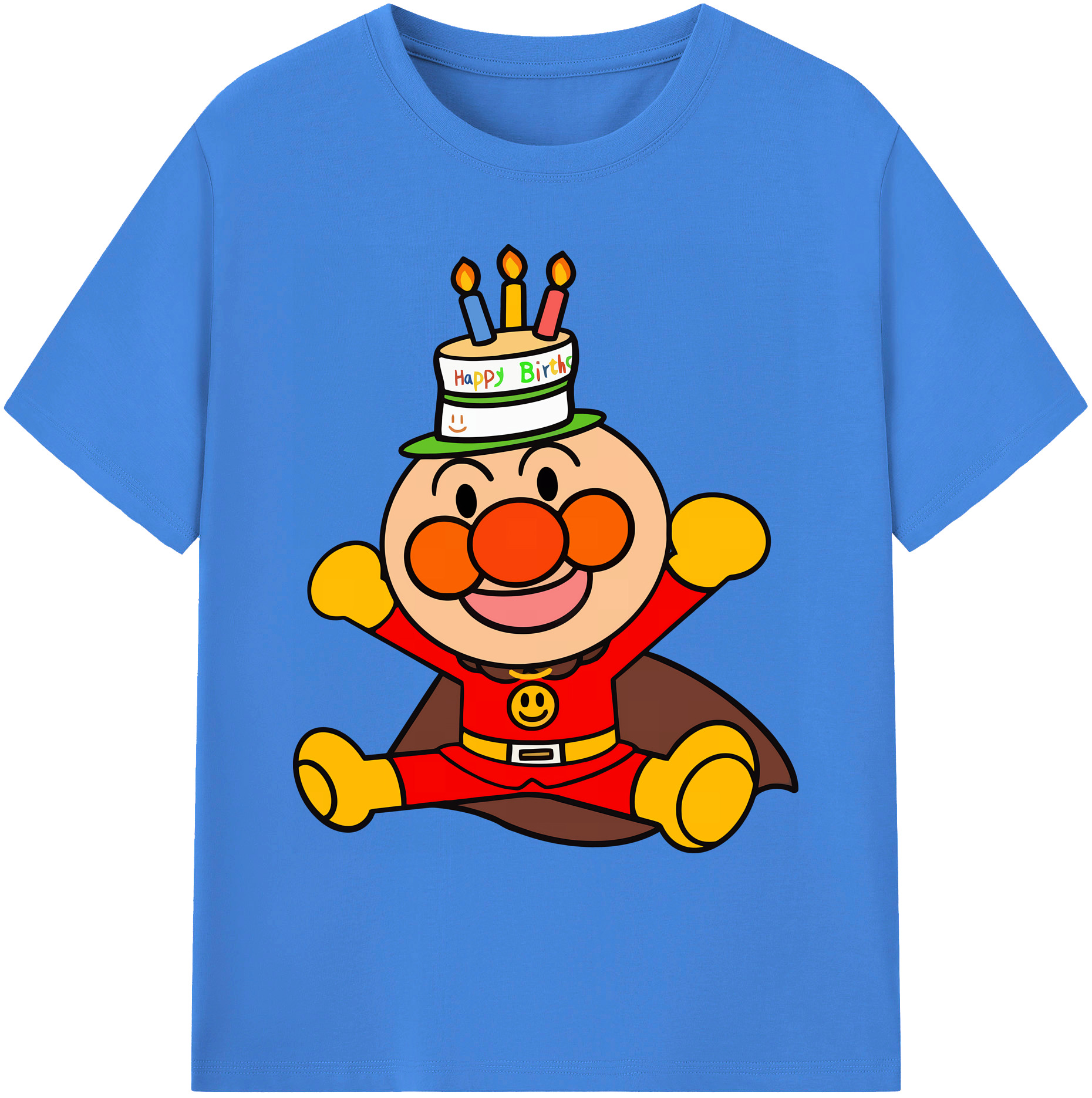 （画像用） アンパンマン Anpanman 綿100％ メンズ半袖Tシャツ｜肌触りやわらか＆通気性