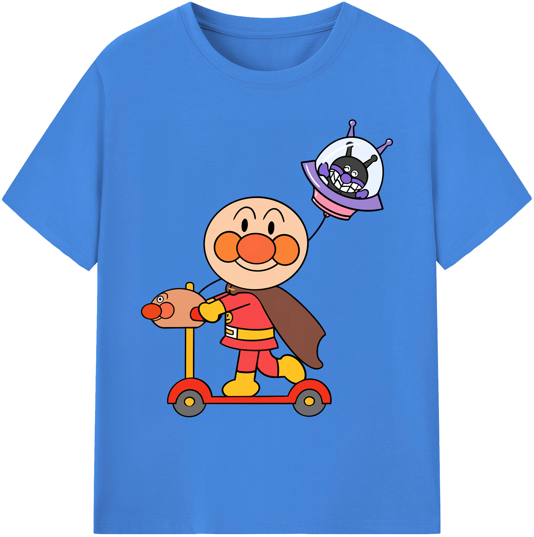 （画像用） アンパンマン Anpanman 綿100％ メンズ半袖Tシャツ｜肌触りやわらか＆通気性