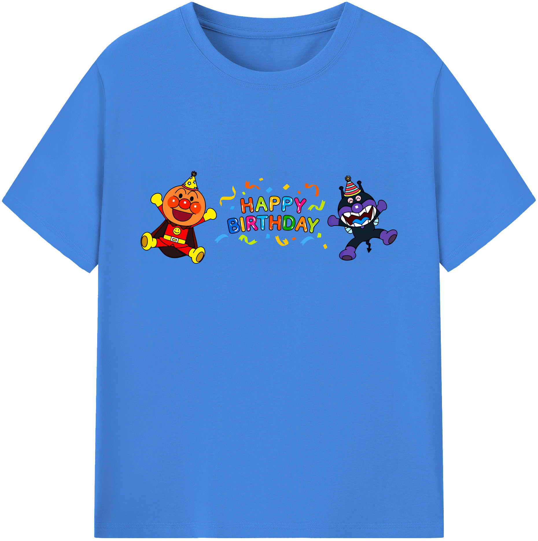 （画像用） アンパンマン Anpanman 綿100％ メンズ半袖Tシャツ｜肌触りやわらか＆通気性