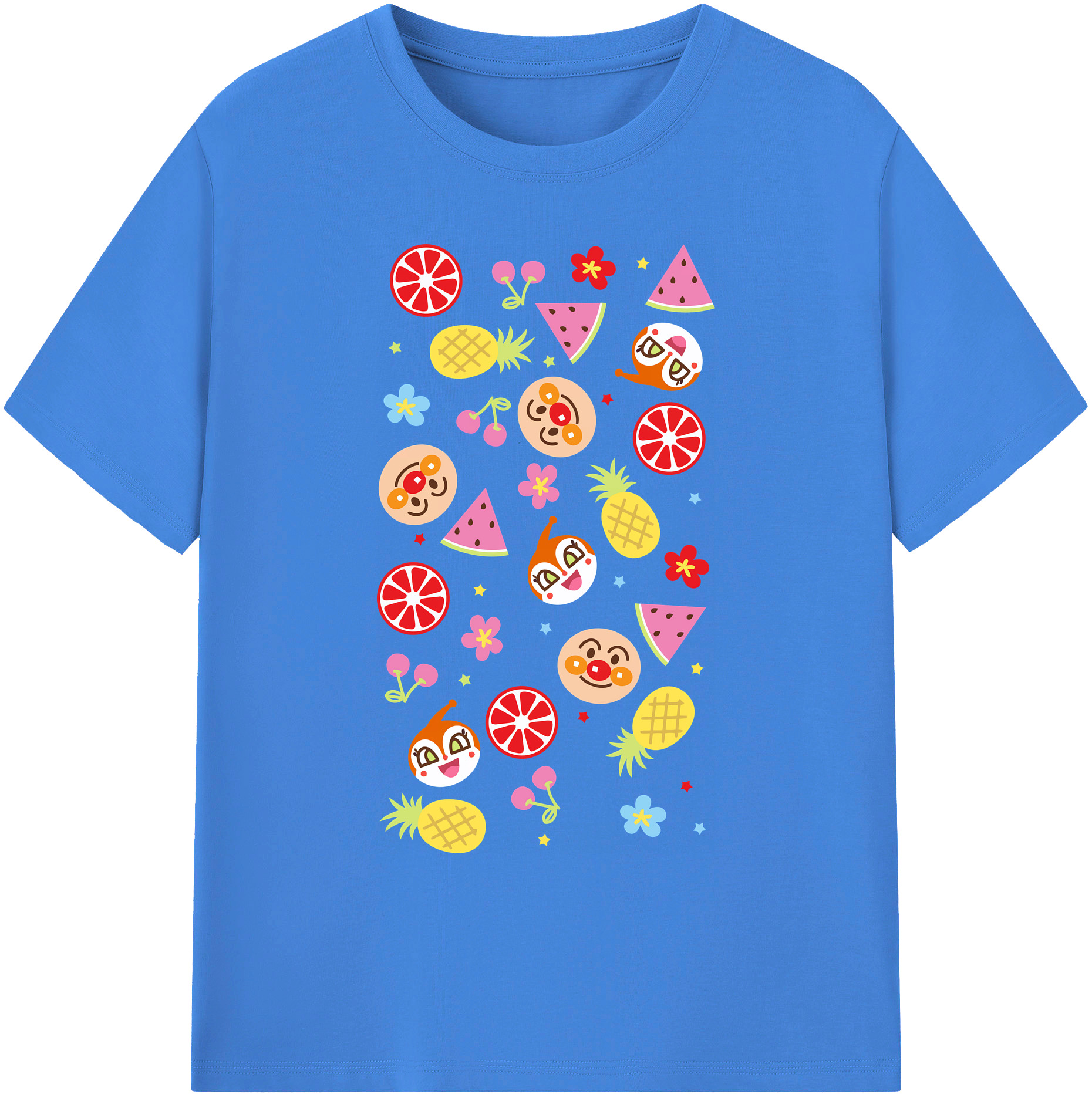 （画像用） アンパンマン Anpanman 綿100％ メンズ半袖Tシャツ｜肌触りやわらか＆通気性
