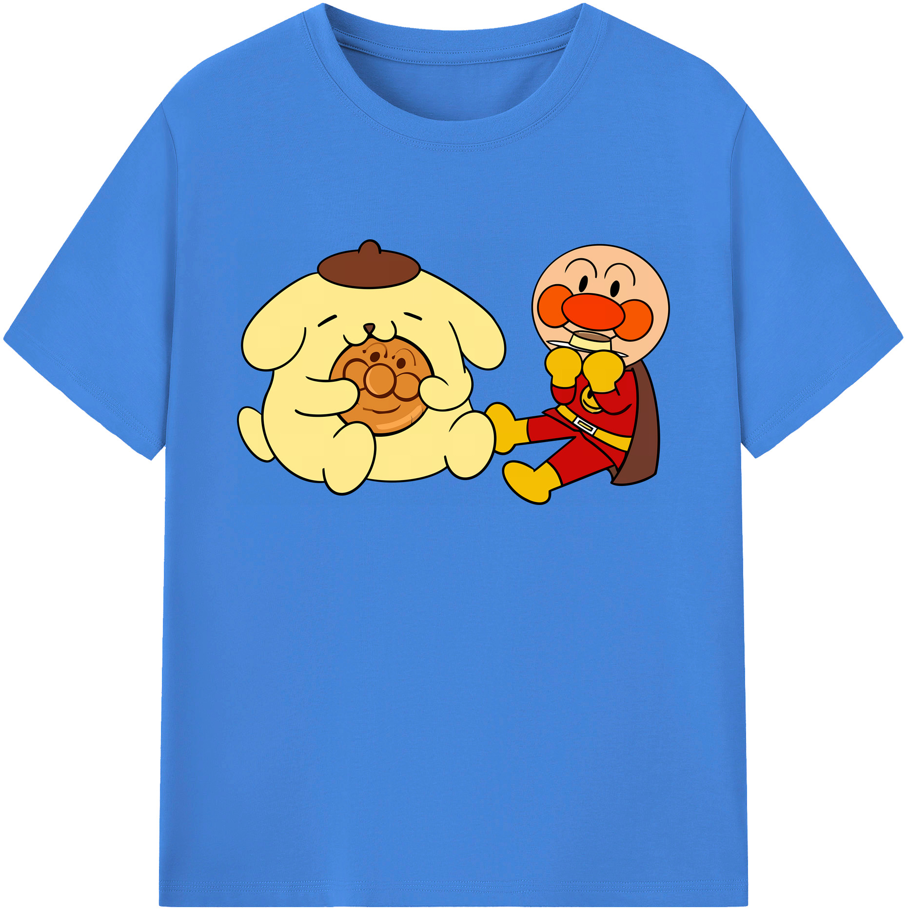 （画像用） アンパンマン Anpanman 綿100％ メンズ半袖Tシャツ｜肌触りやわらか＆通気性