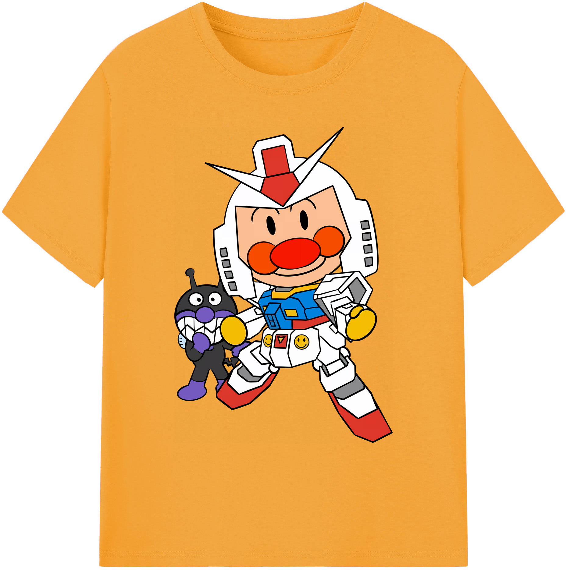 （画像用） アンパンマン Anpanman 綿100％ メンズ半袖Tシャツ｜肌触りやわらか＆通気性