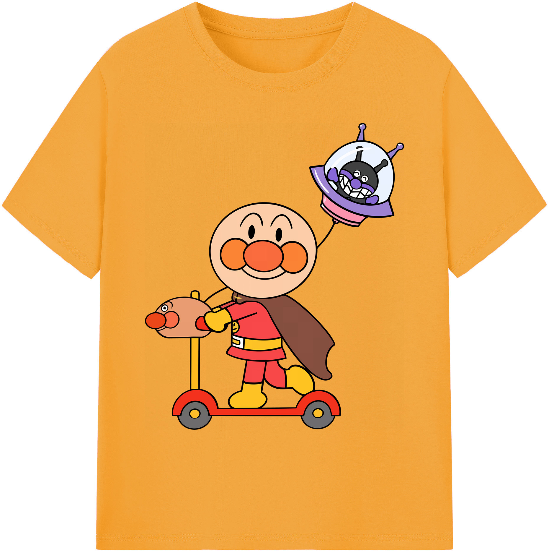 （画像用） アンパンマン Anpanman 綿100％ メンズ半袖Tシャツ｜肌触りやわらか＆通気性