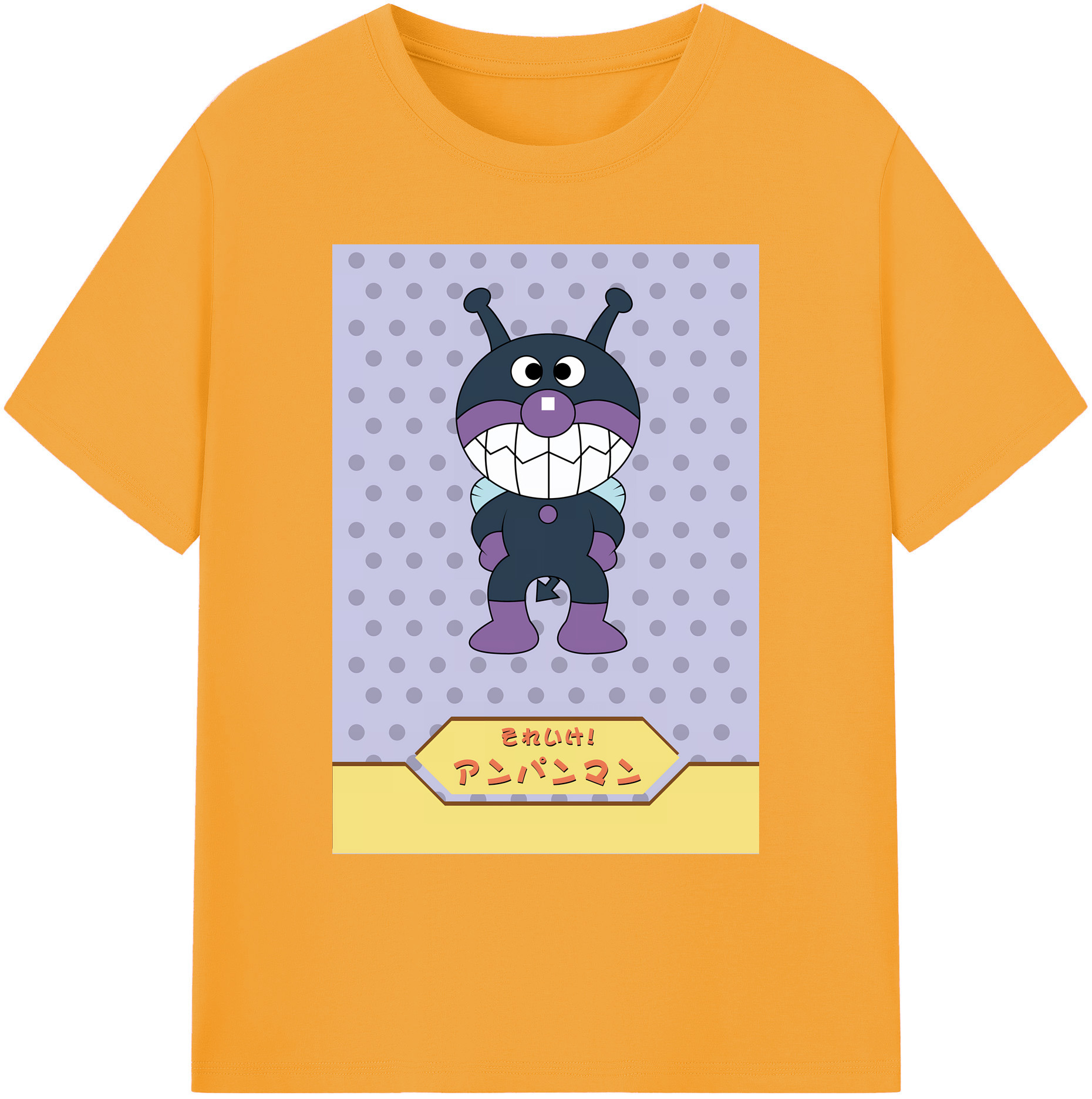 （画像用） アンパンマン Anpanman 綿100％ メンズ半袖Tシャツ｜肌触りやわらか＆通気性