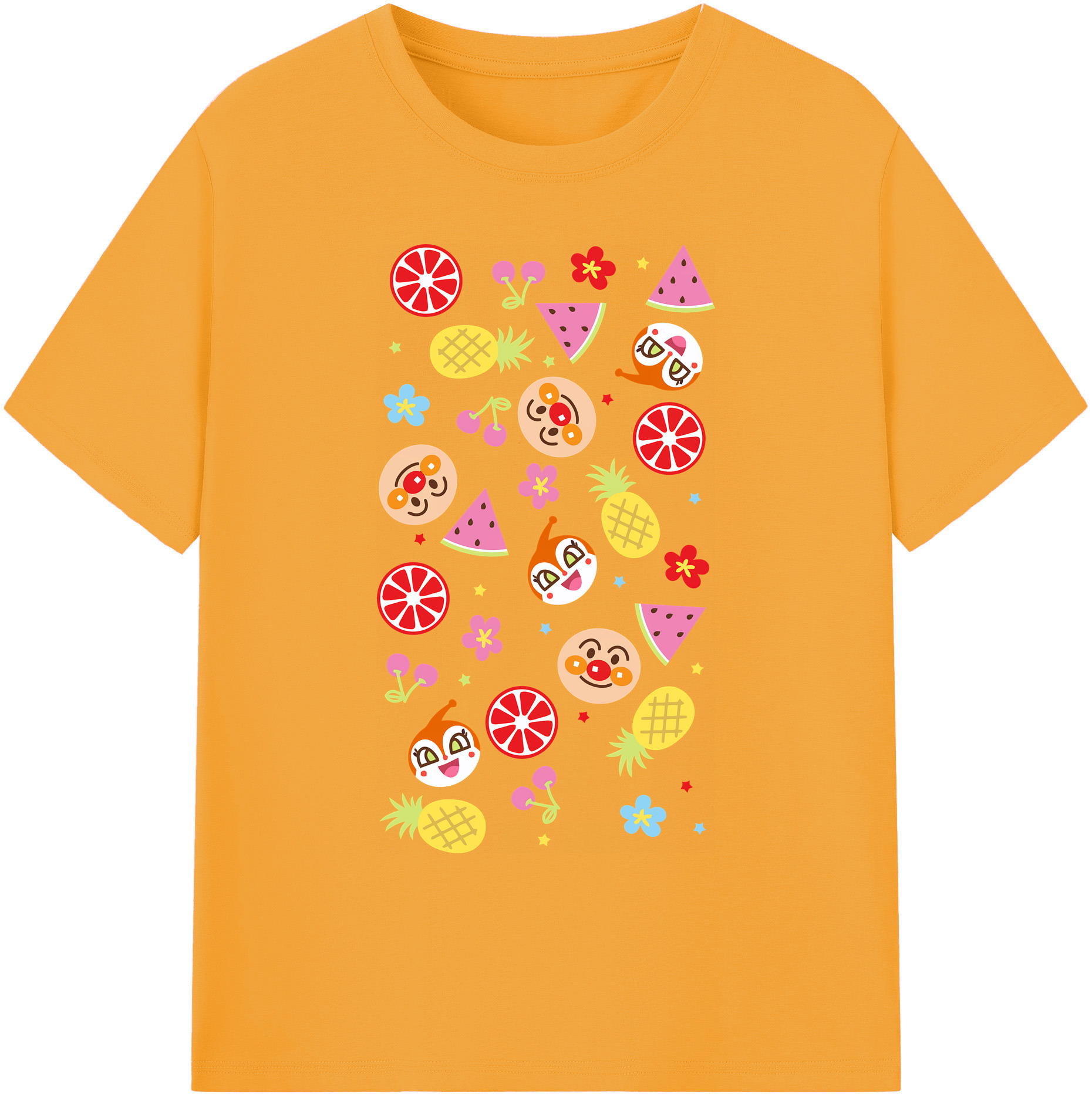 （画像用） アンパンマン Anpanman 綿100％ メンズ半袖Tシャツ｜肌触りやわらか＆通気性