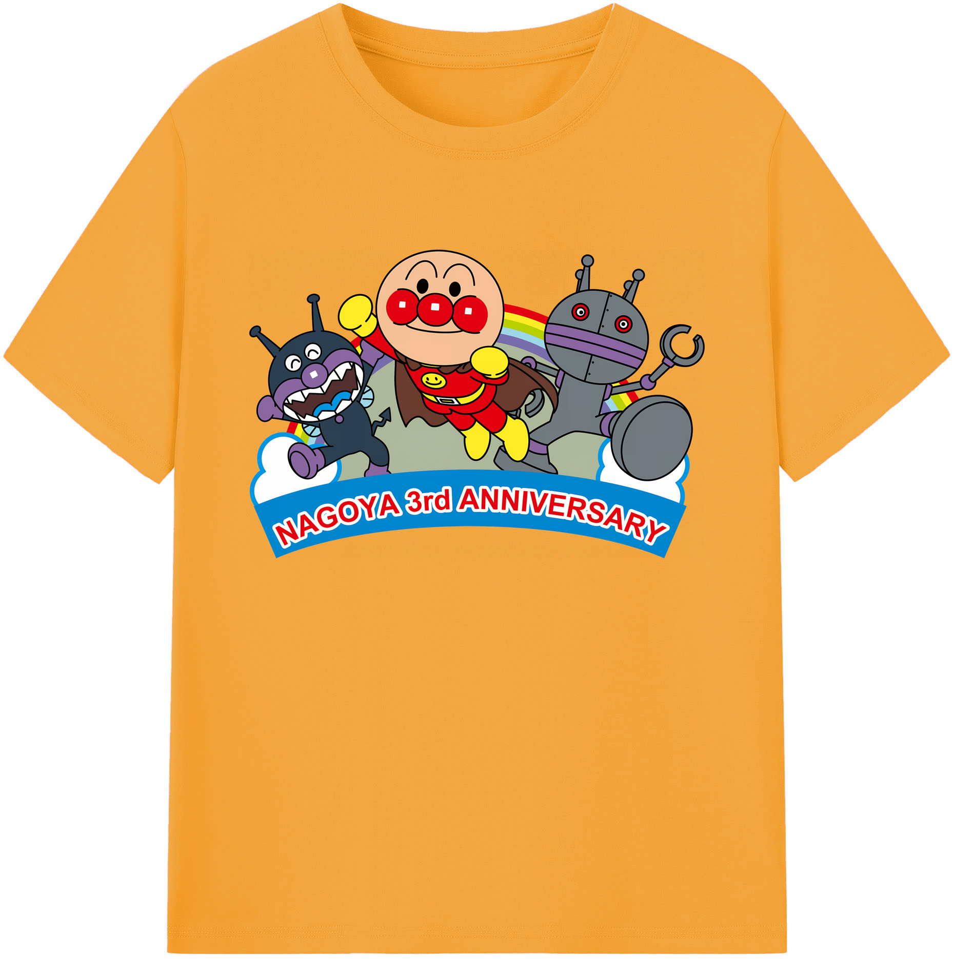 （画像用） アンパンマン Anpanman 綿100％ メンズ半袖Tシャツ｜肌触りやわらか＆通気性