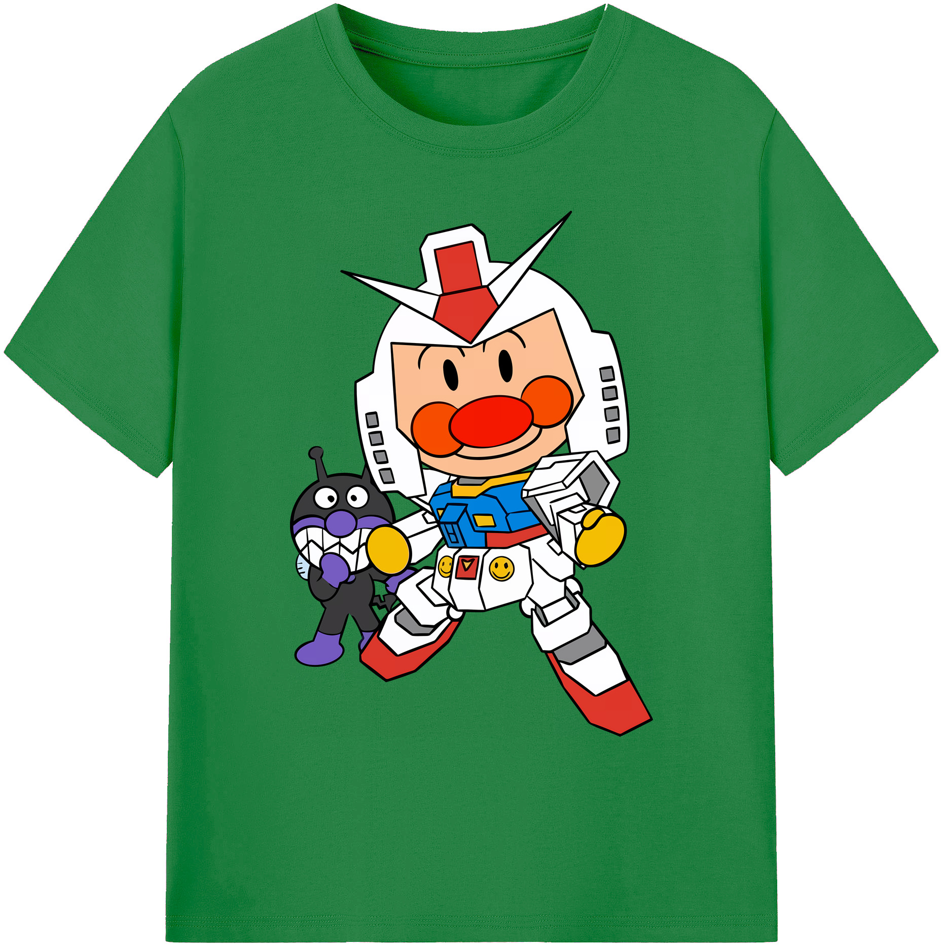 （画像用） アンパンマン Anpanman 綿100％ メンズ半袖Tシャツ｜肌触りやわらか＆通気性