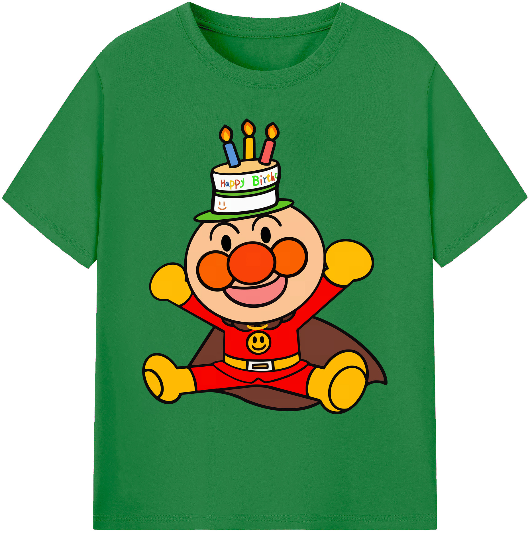 （画像用） アンパンマン Anpanman 綿100％ メンズ半袖Tシャツ｜肌触りやわらか＆通気性