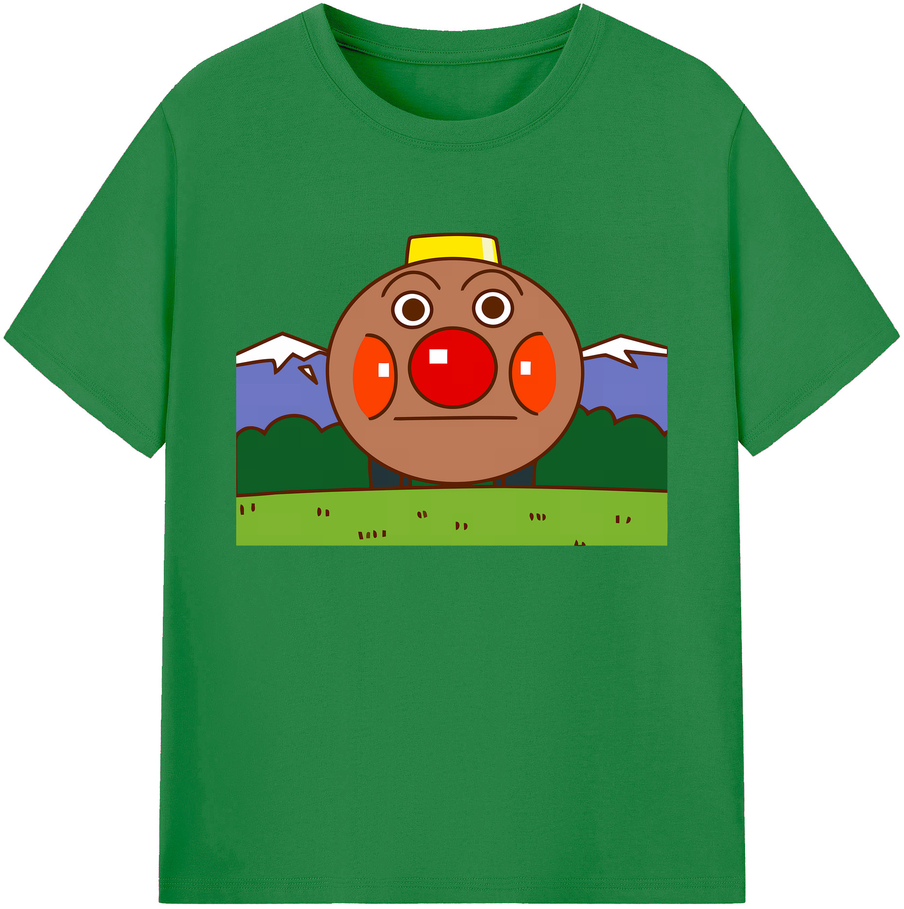 （画像用） アンパンマン Anpanman 綿100％ メンズ半袖Tシャツ｜肌触りやわらか＆通気性