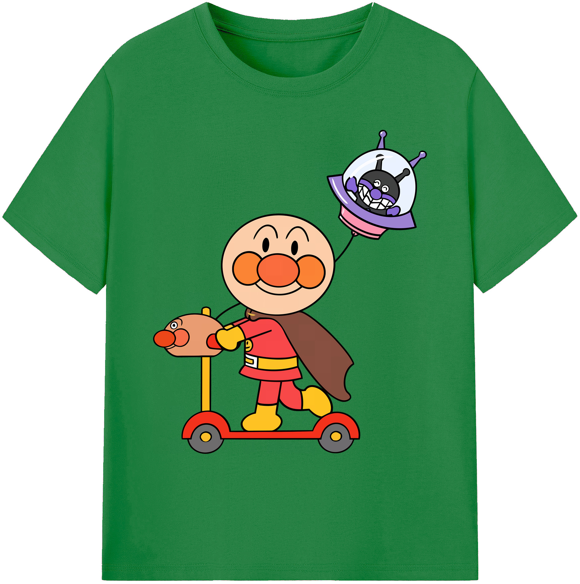 （画像用） アンパンマン Anpanman 綿100％ メンズ半袖Tシャツ｜肌触りやわらか＆通気性
