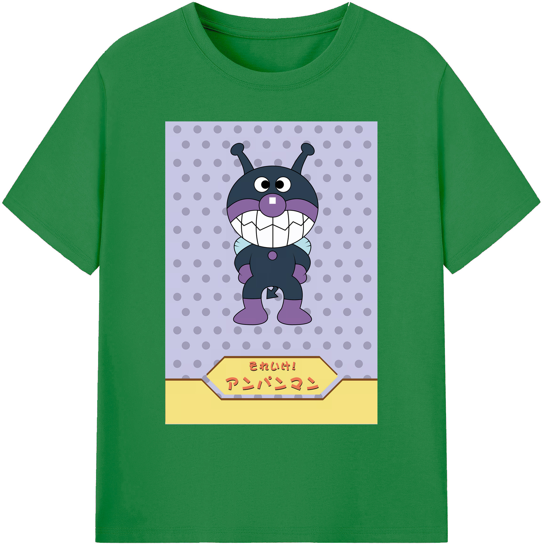 （画像用） アンパンマン Anpanman 綿100％ メンズ半袖Tシャツ｜肌触りやわらか＆通気性